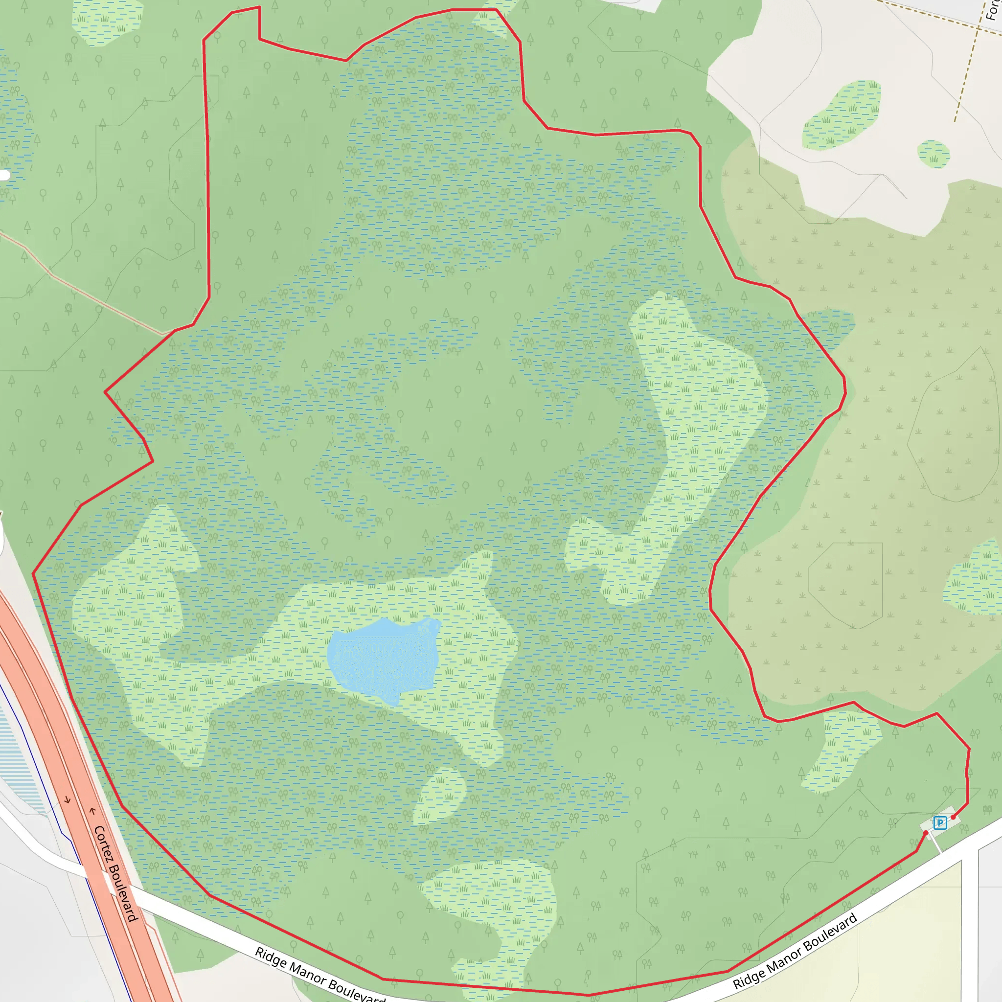 Cypress Lake Loop mobile static map