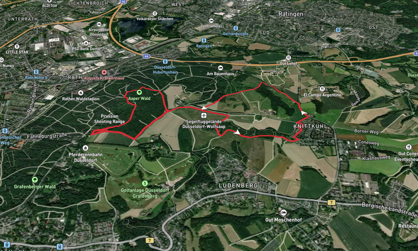 Düsseldorf-Wolfsaap Glider Field and Aaper Wald Loop