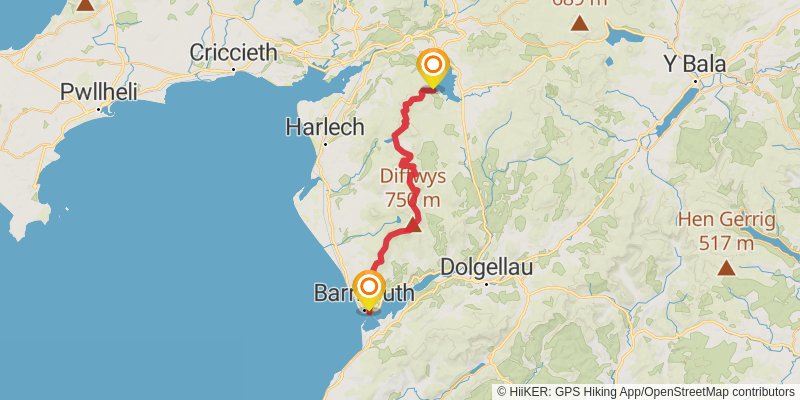 Cambrian Way stage 21 Map