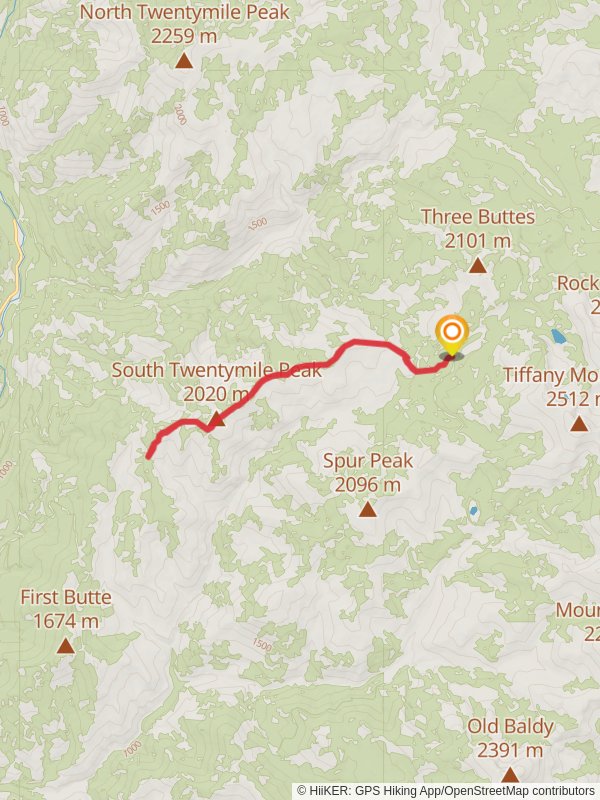 South Twentymile Trail mobile static map