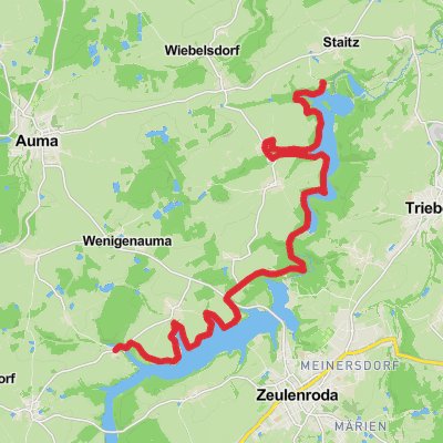 Talsperre Zeulenroda and Weidatalsperre Shore Walk mobile static map