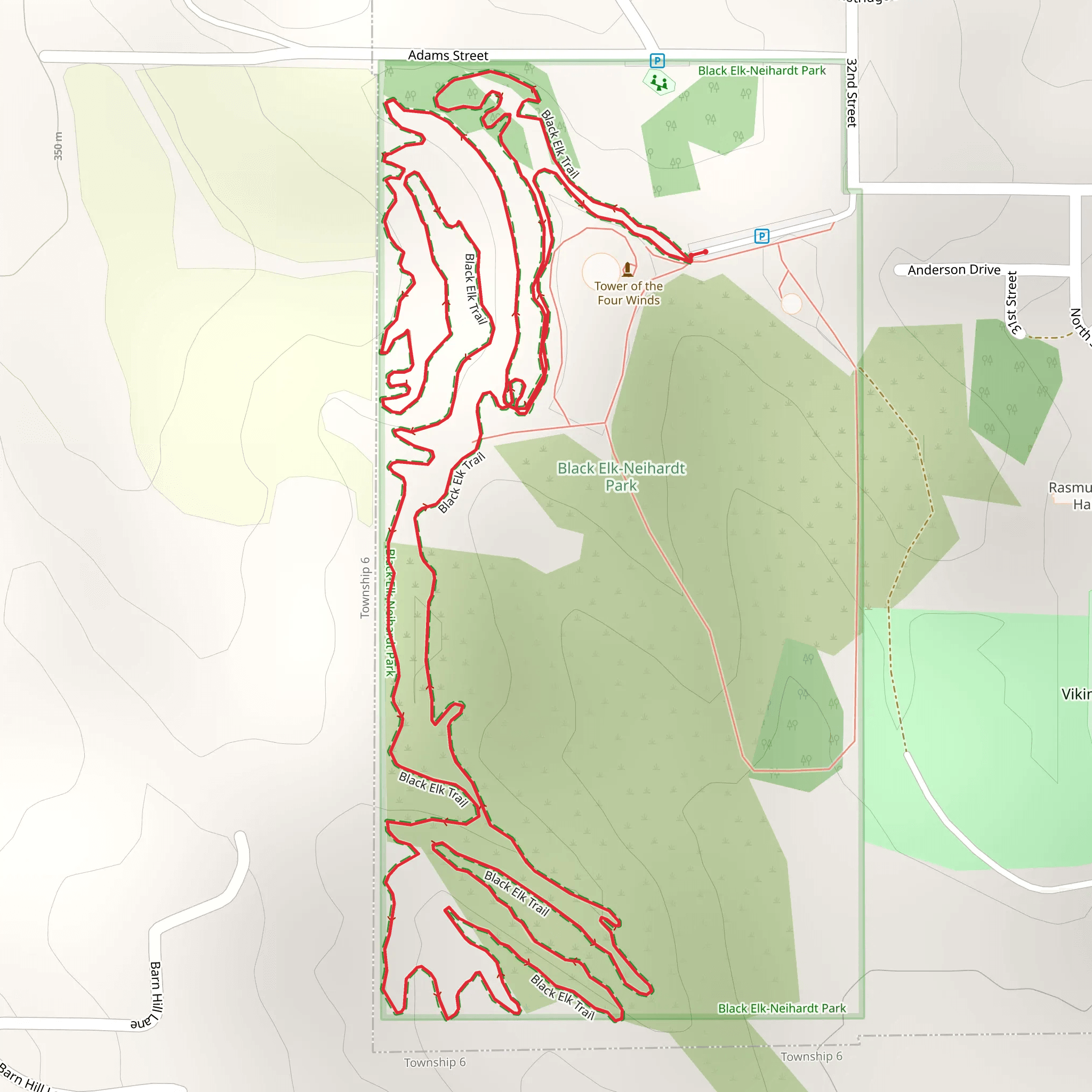Black Elk Loop Trail mobile static map