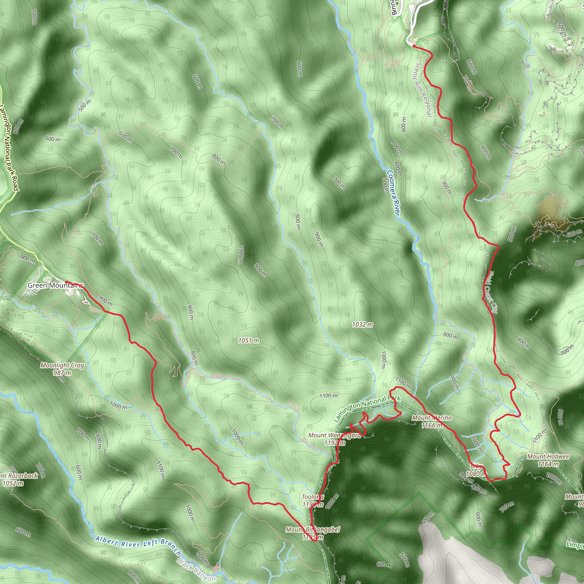 Border Track mobile static map