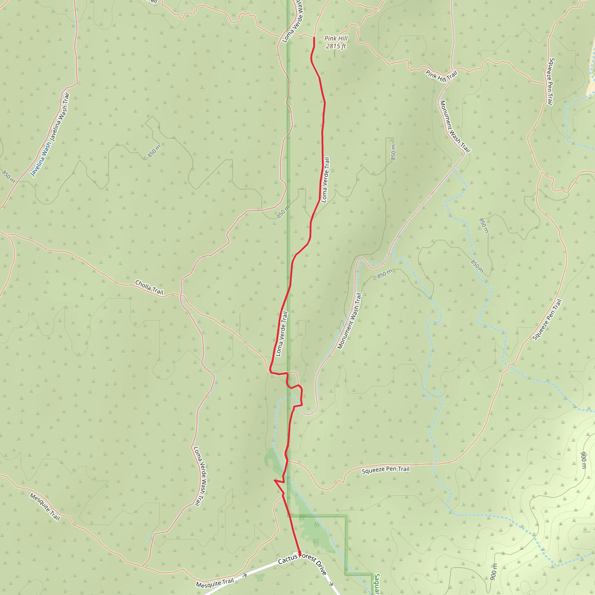 Loma Verde Trail mobile static map
