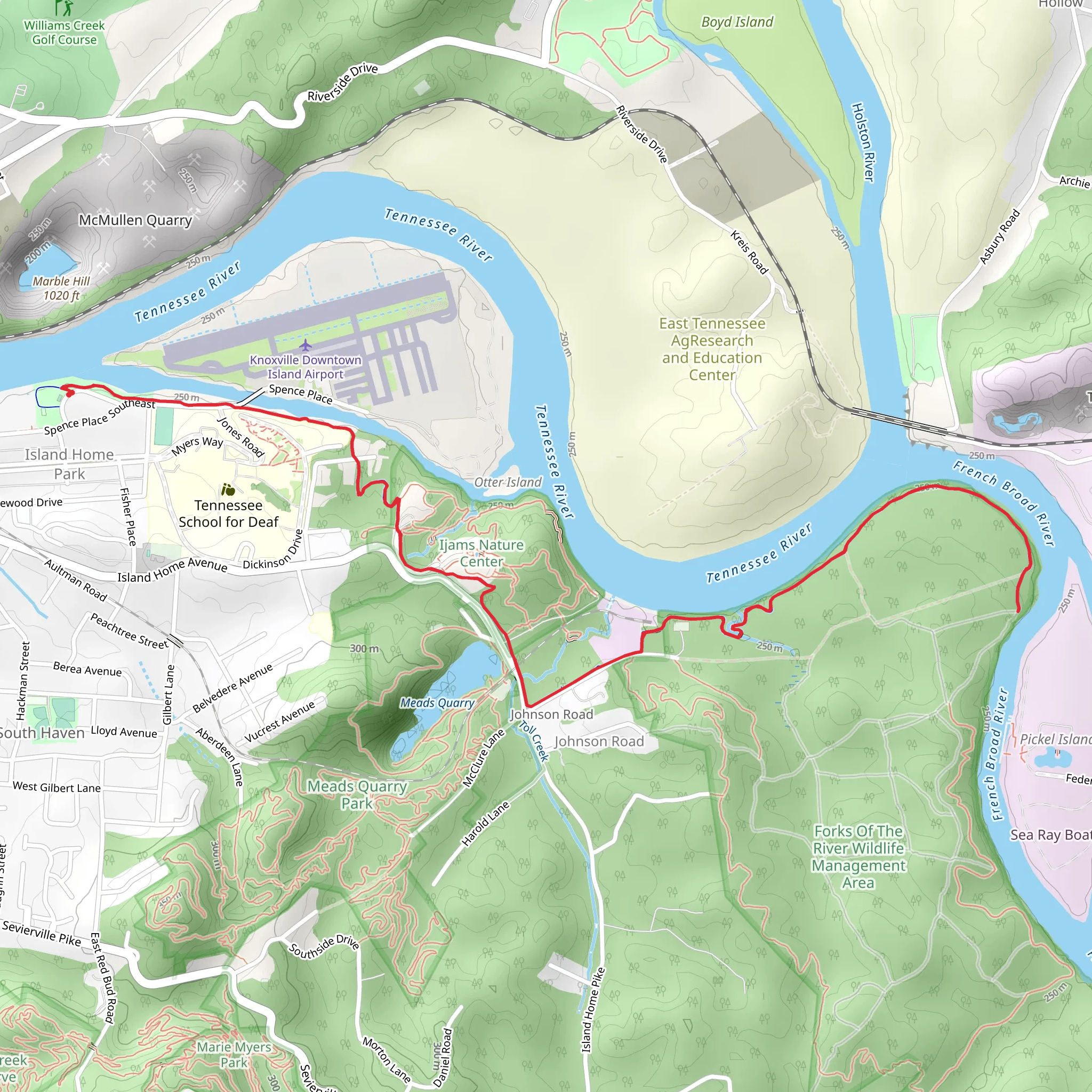 Will Skelton Greenway mobile static map