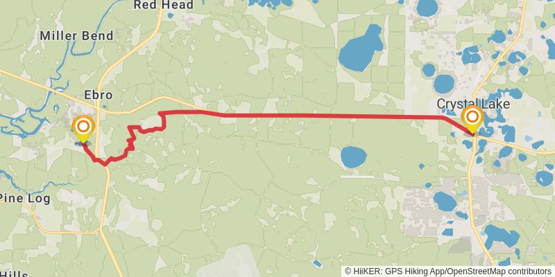 Florida National Scenic Trail stage 13 Map