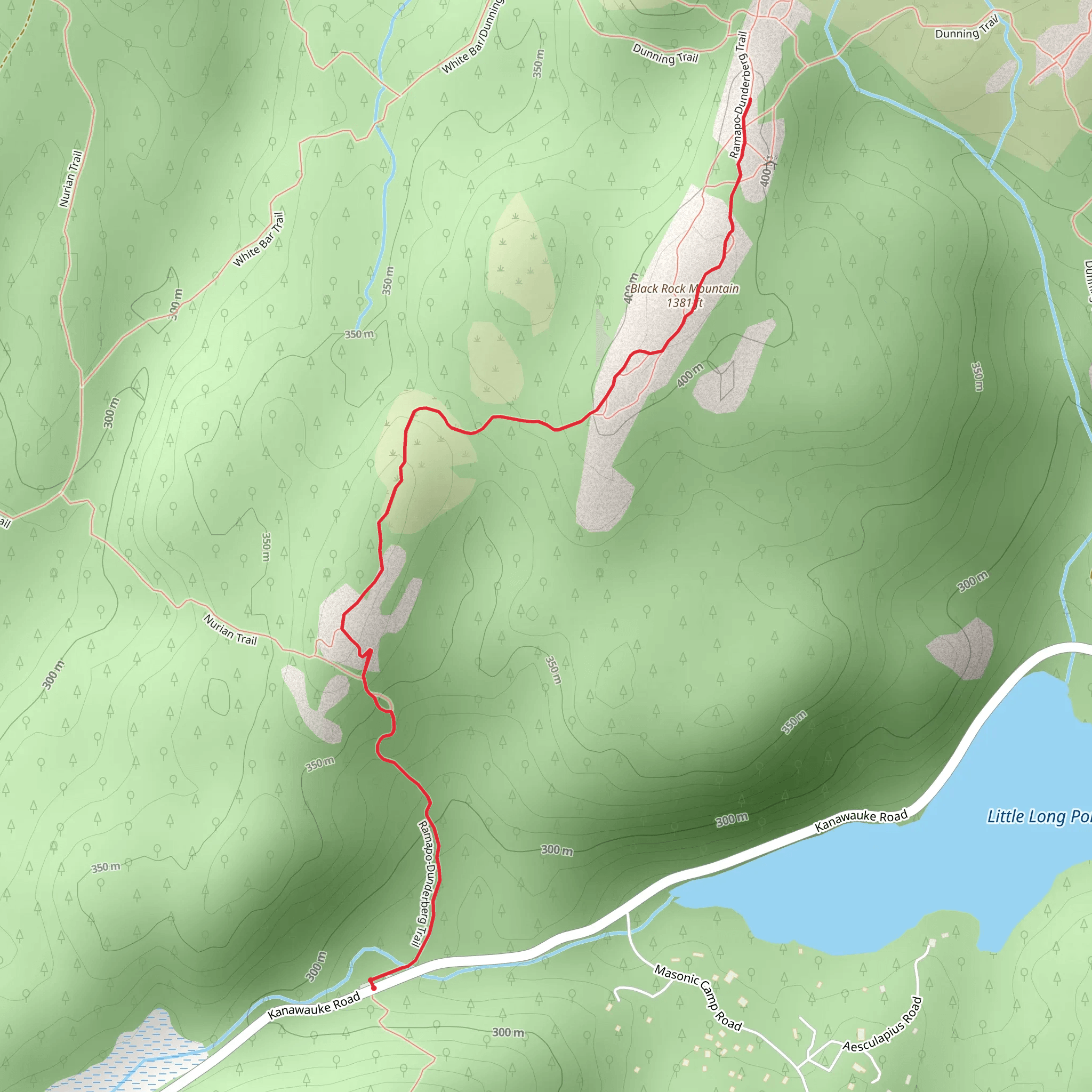 Black Rock Mountain via Ramapo-Dunderberg Trail mobile static map