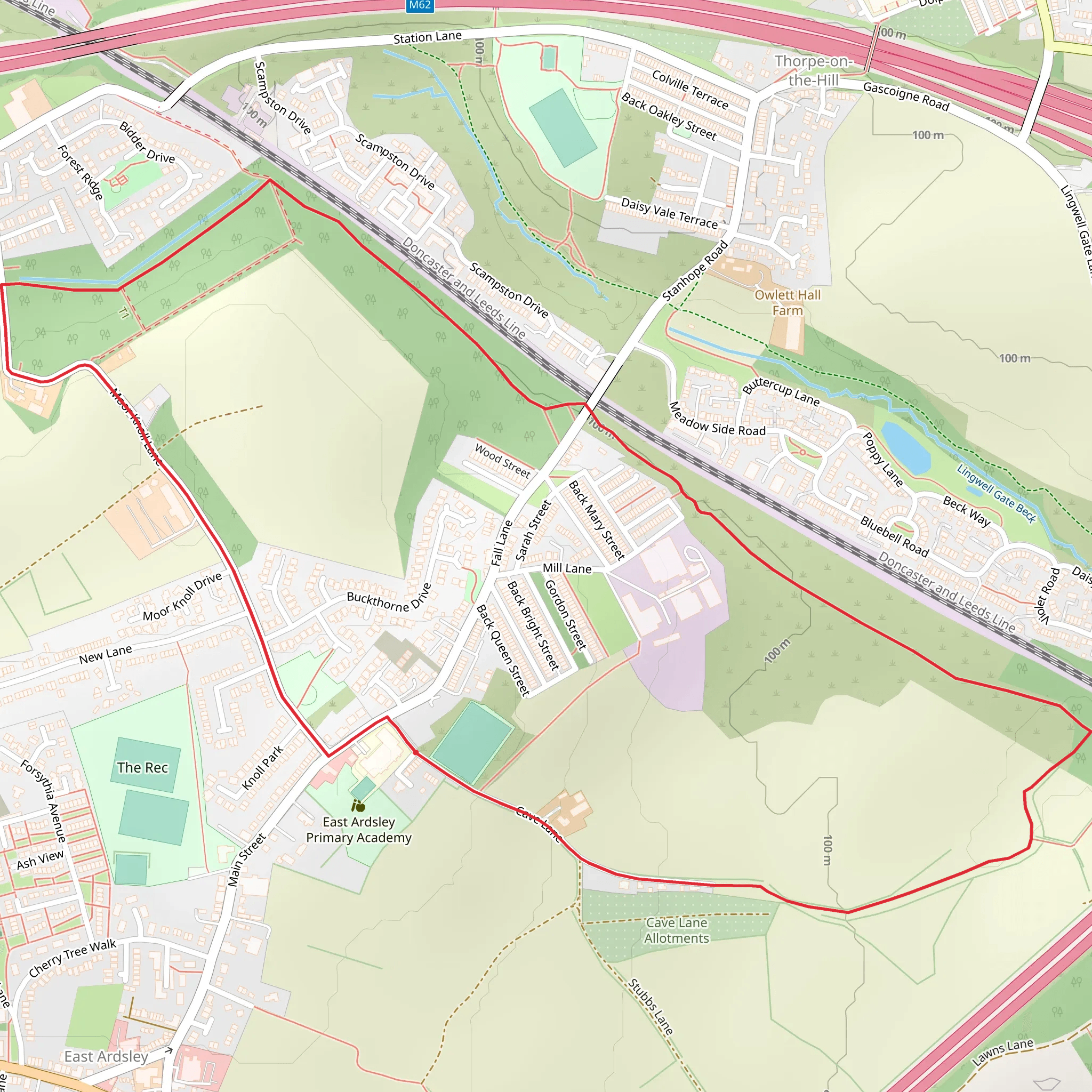 Spring Lane Sidings Loop mobile static map