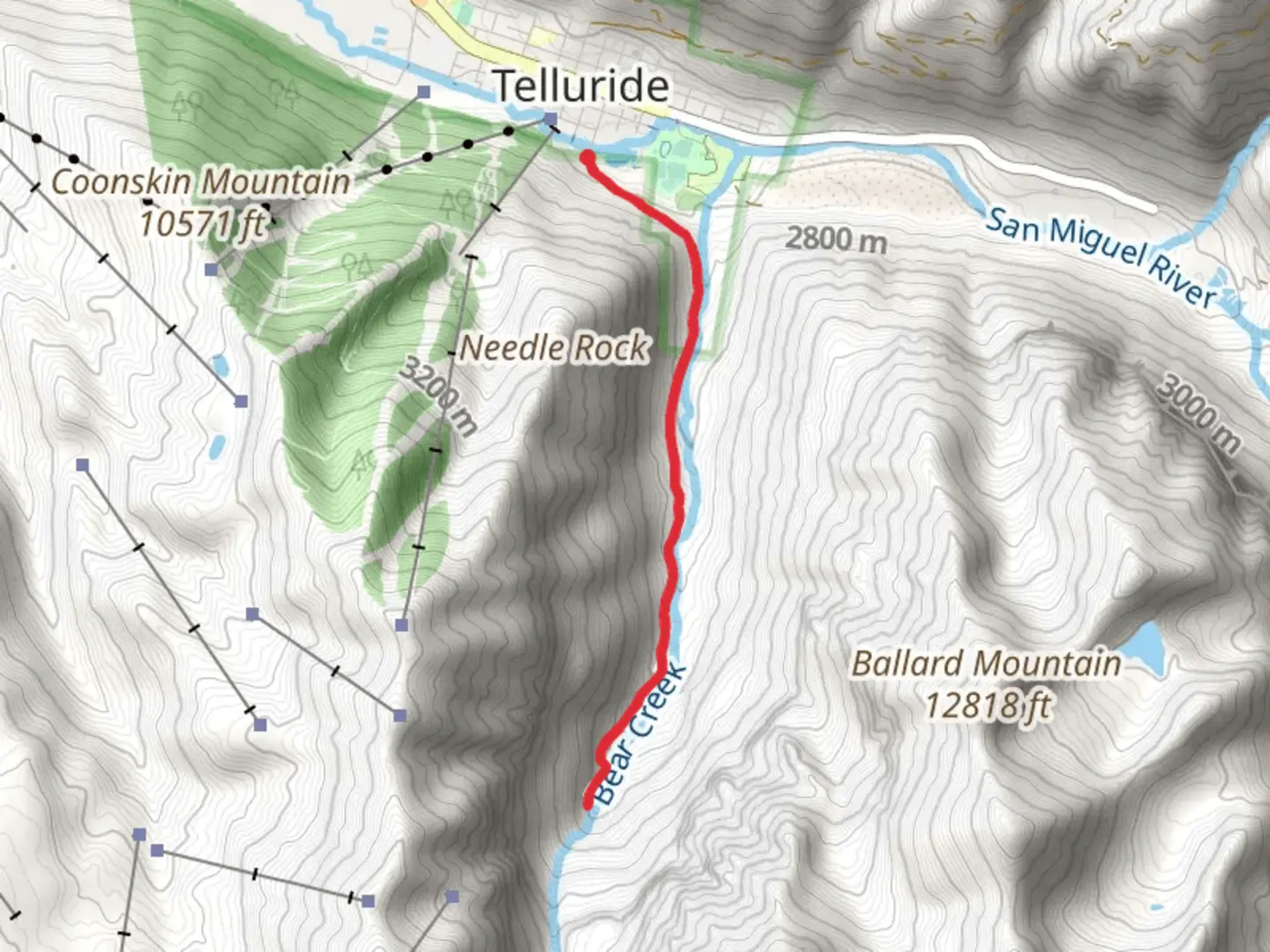 An image depicting the trail Bear Pond and Bear Creek Preserve and its surrounding area.