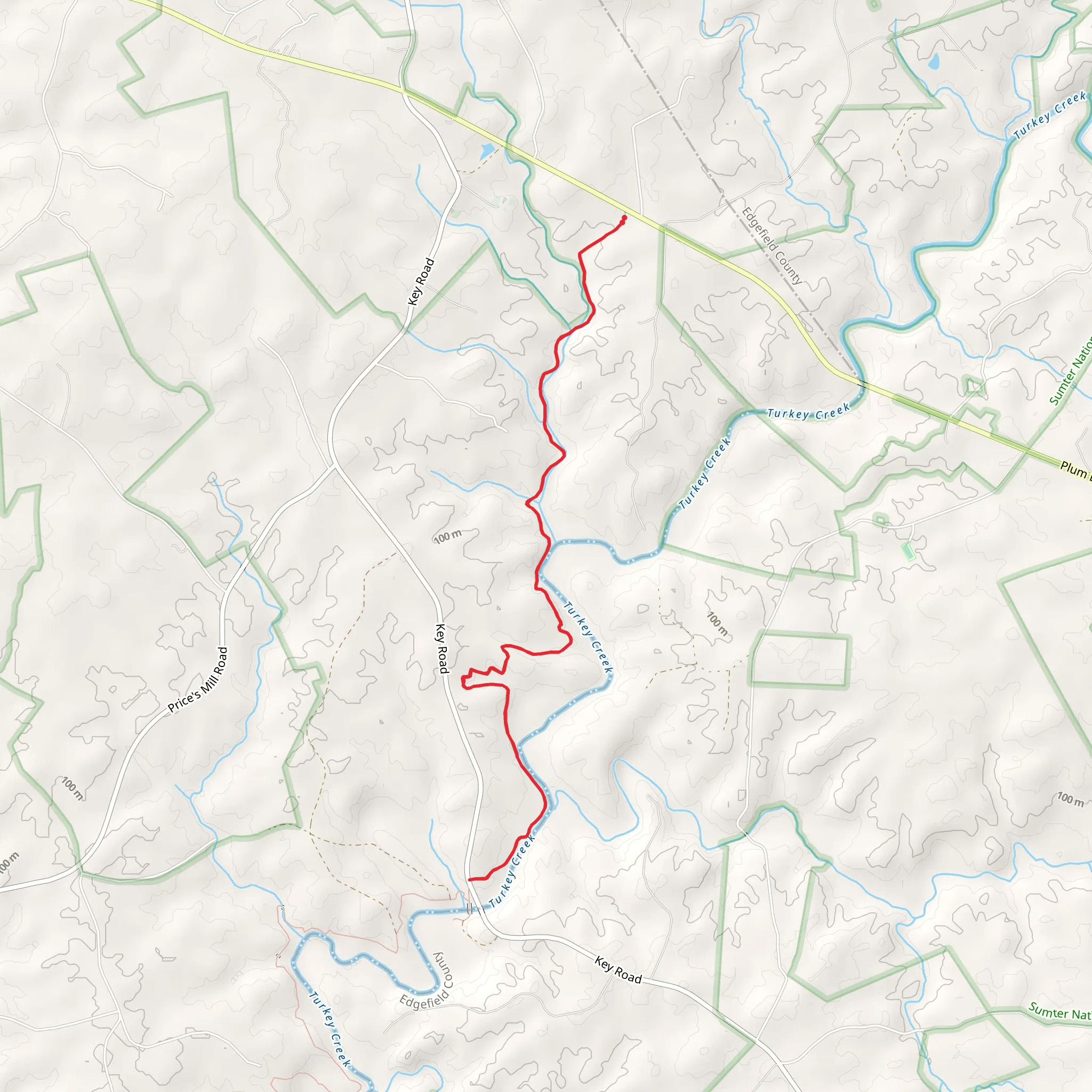 Turkey Creek via Wine Creek Trail mobile static map
