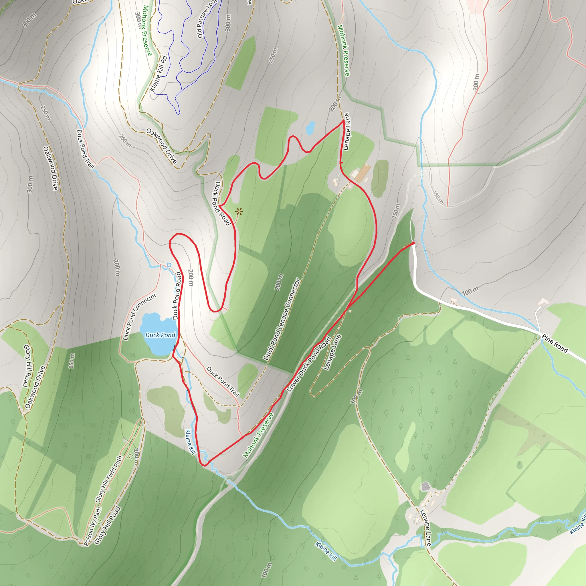 Duck Pond Trail mobile static map