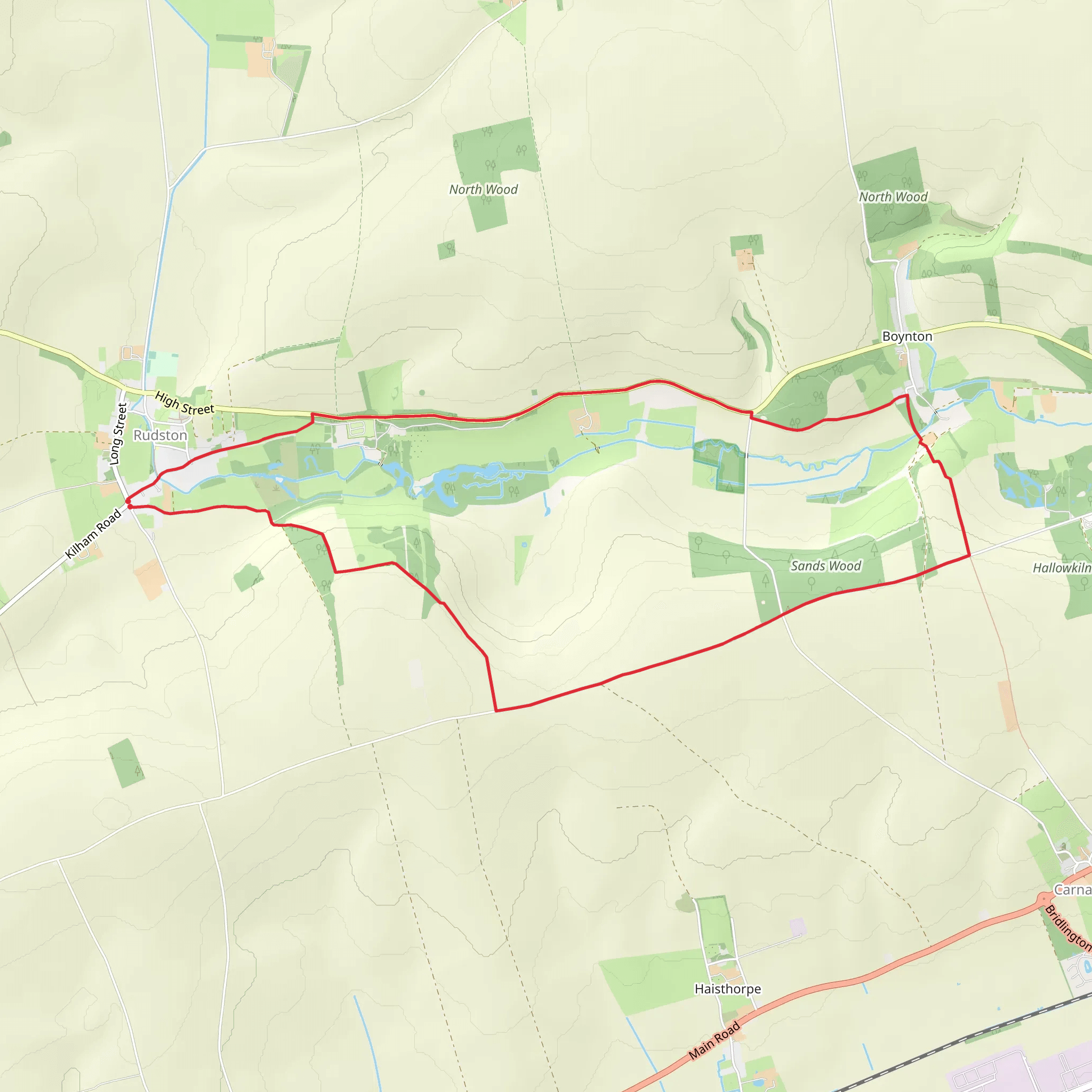 Boynton from Rudston Circular mobile static map