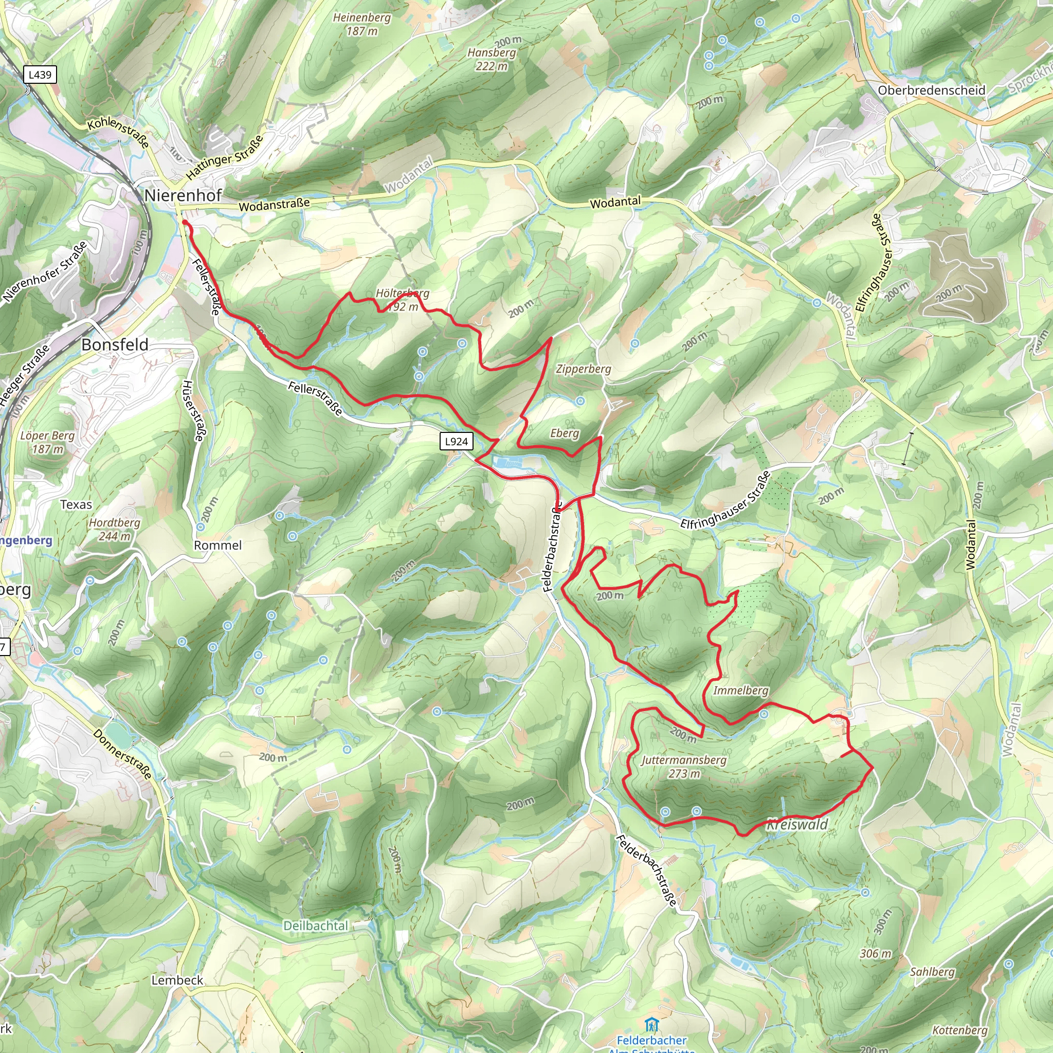 Heimannsbusch and Immelberg Loop mobile static map