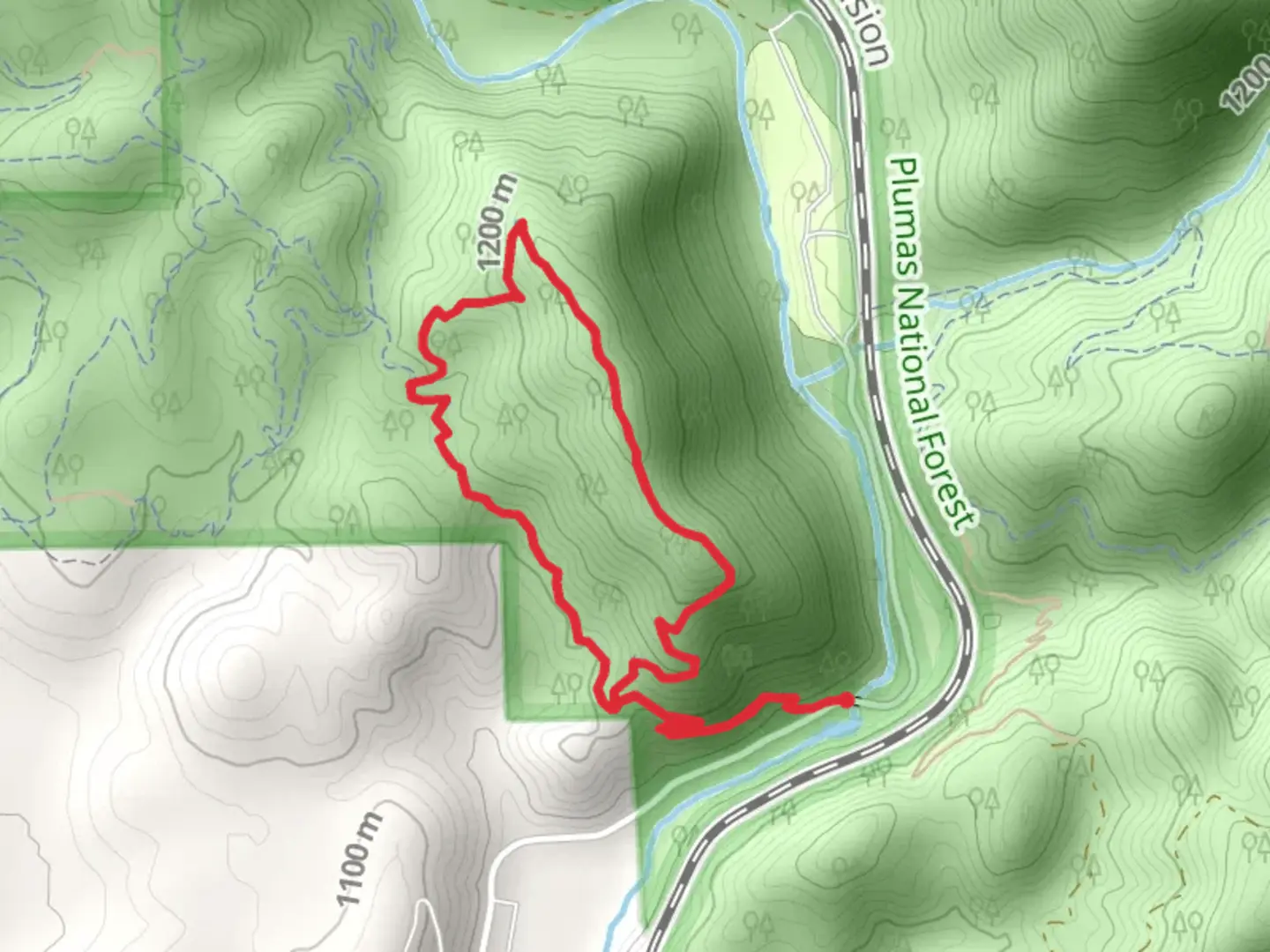 An image depicting the trail Spanish Traverse and Spanish Ridge Loop Trail and its surrounding area.