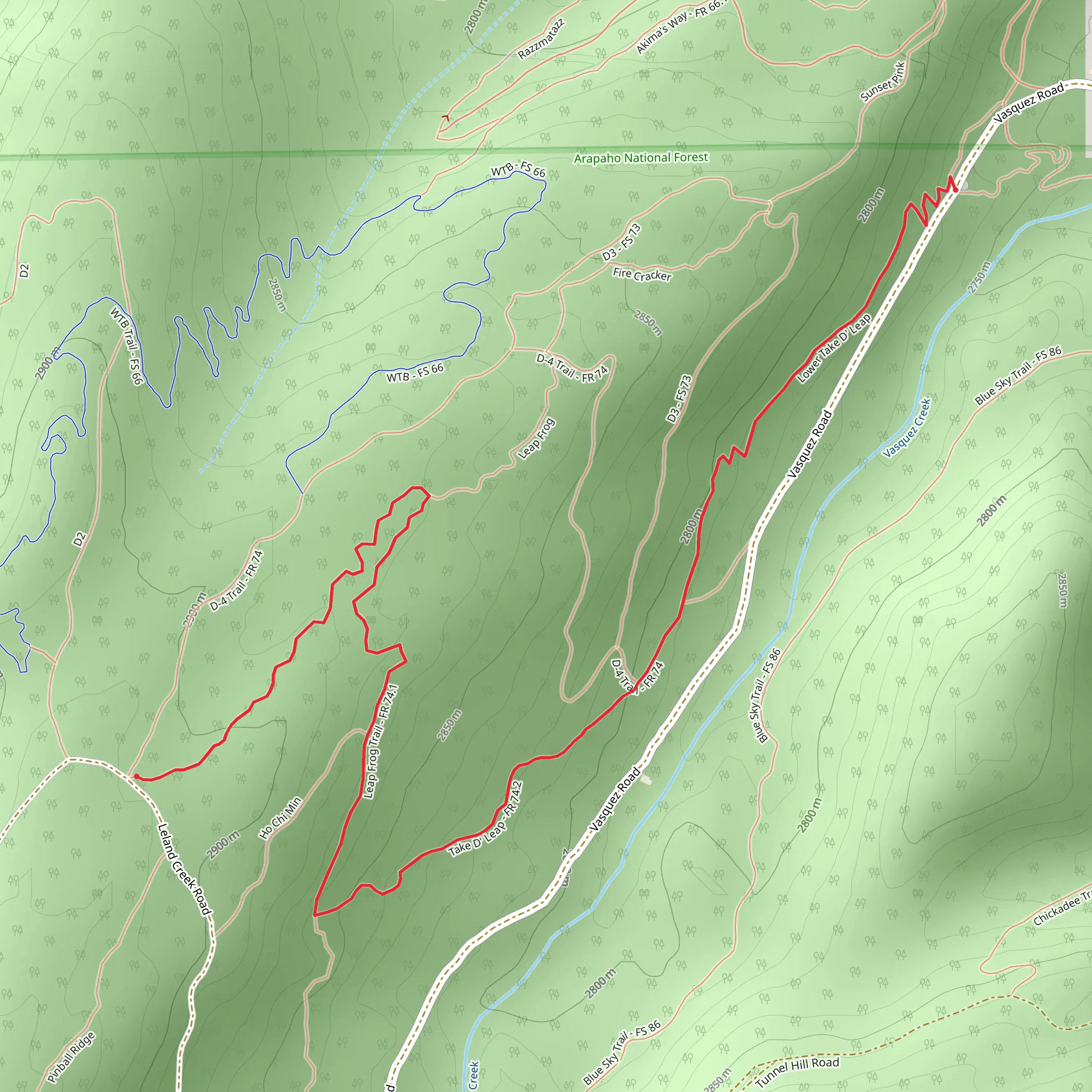 Leap Frog Trail mobile static map