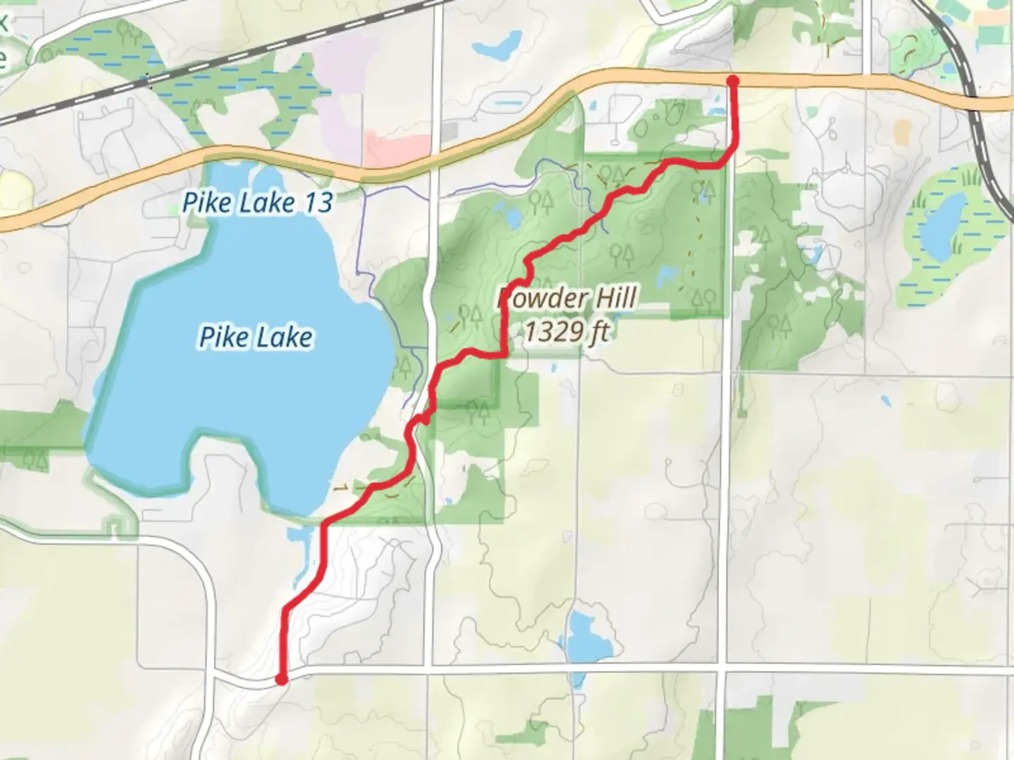 An image depicting the trail Ice Age Trail - West Commerce Boulevard and its surrounding area.