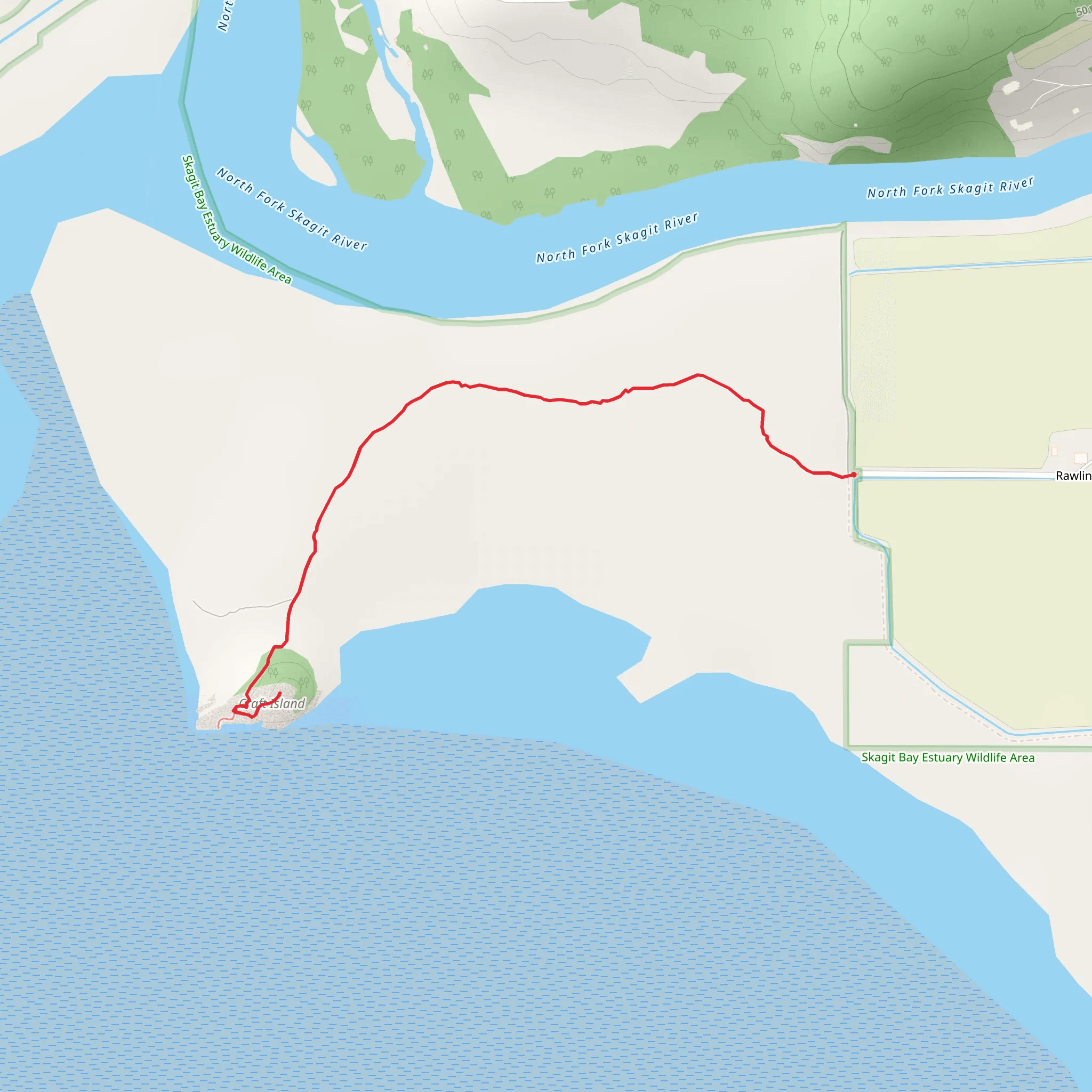 Craft Island Trail mobile static map
