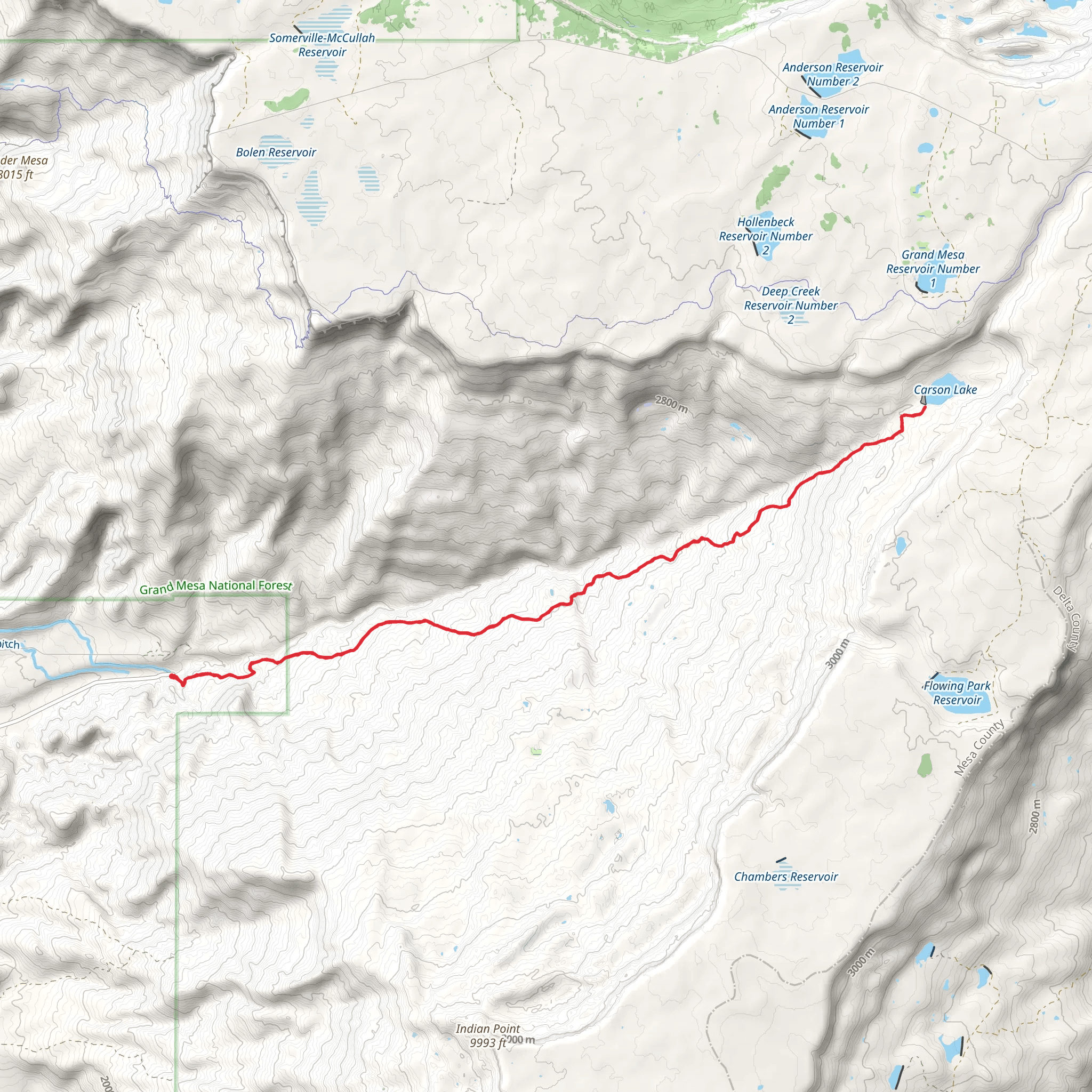 Kannah Creek Trail mobile static map