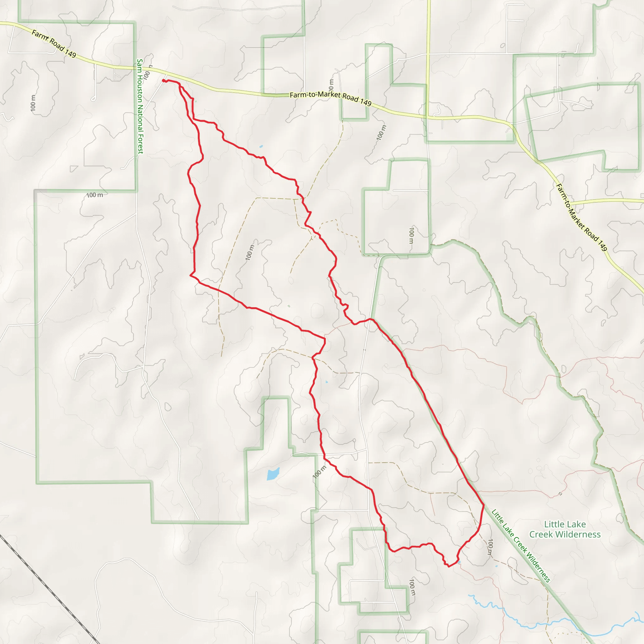 Little Lake Creek Loop Trail mobile static map