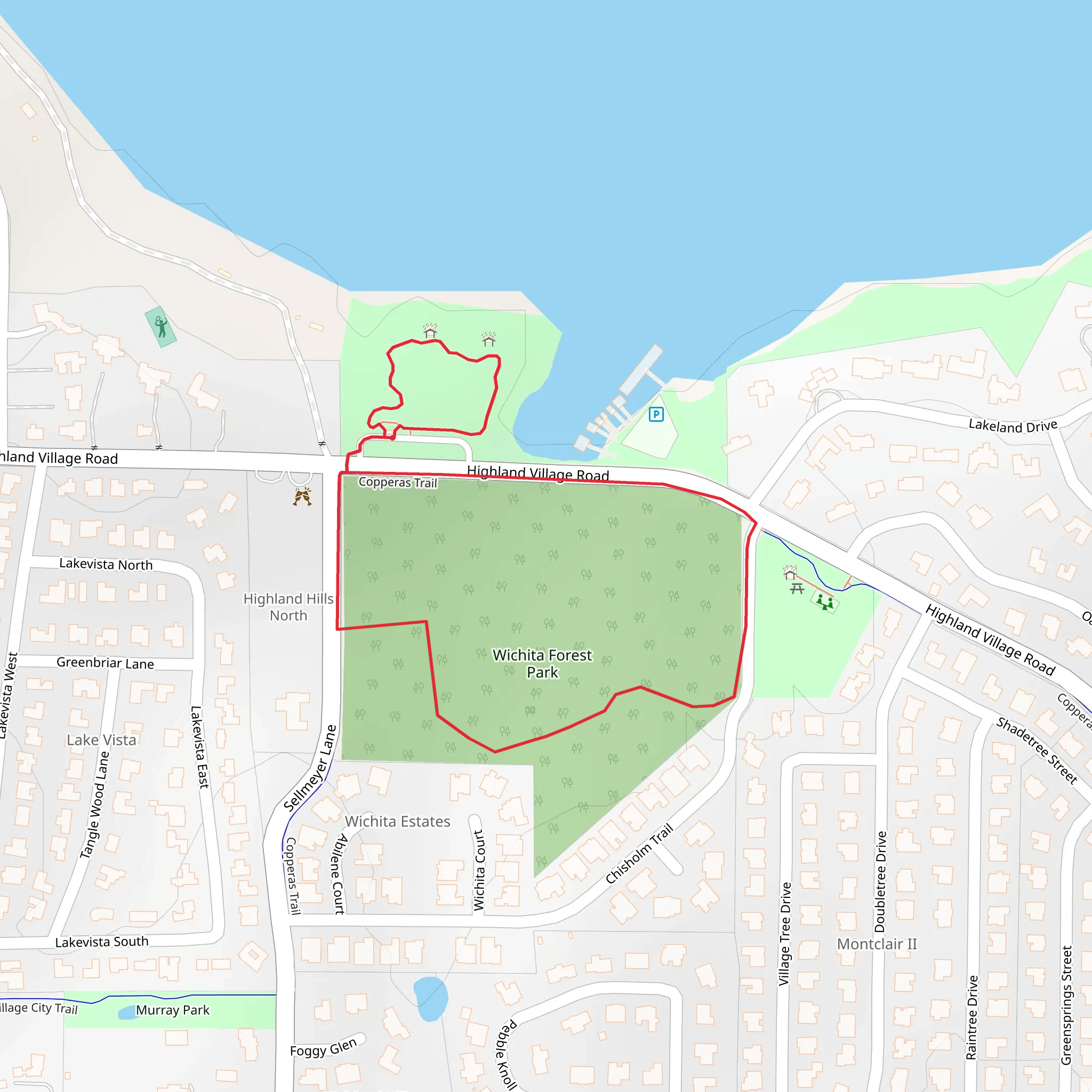 Wichita Forest Park Loop mobile static map