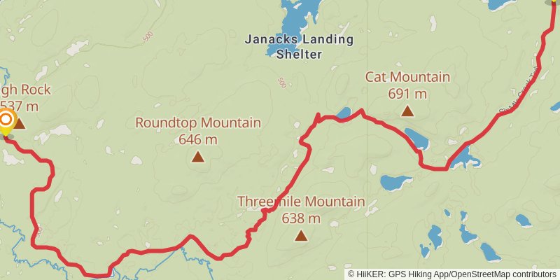 Cranberry Lake 50 stage 2 Map