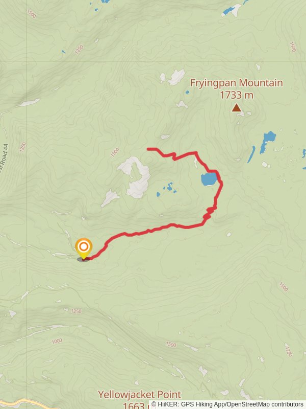 Judkin Trail via Cowlitz Trail mobile static map