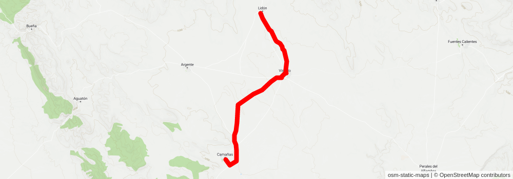 Route of the Hermitages of Campo Visiedo PR TE 050b stage 2 Map