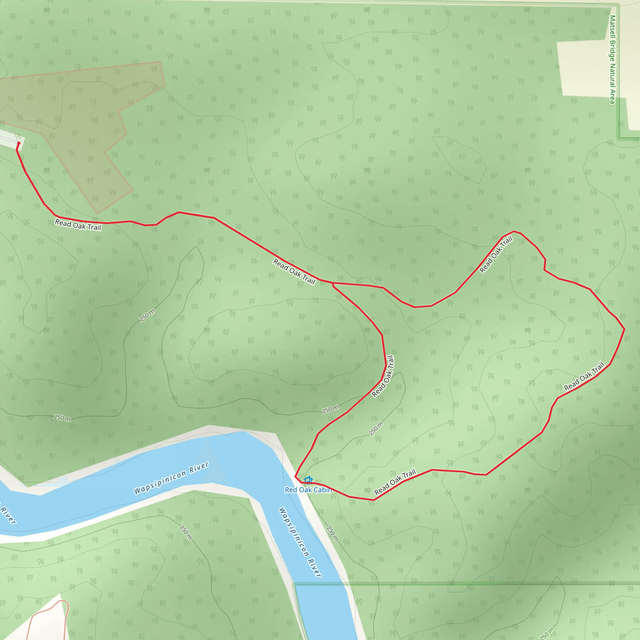 Read Oak Loop Trail mobile static map