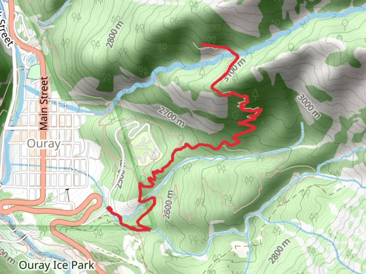An image depicting the trail Upper Cascade Falls Trail and its surrounding area.