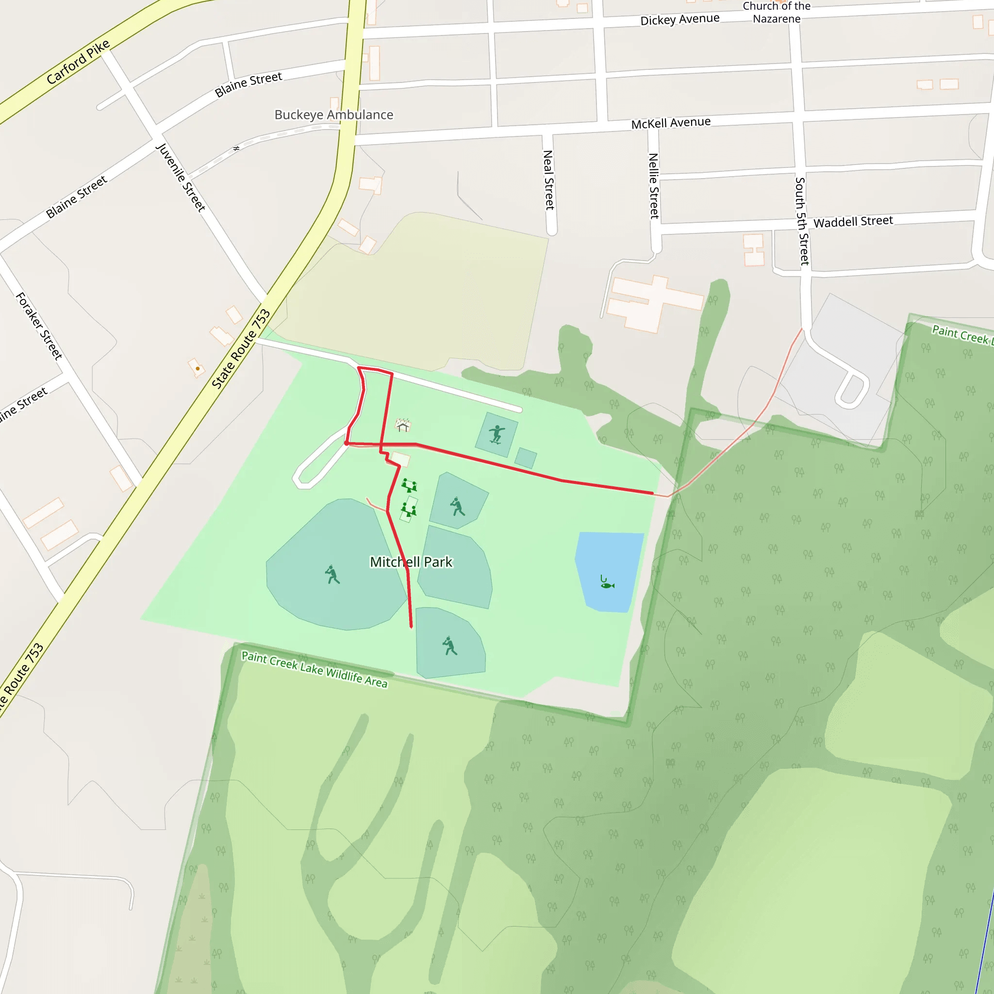Mitchell Park Walk mobile static map