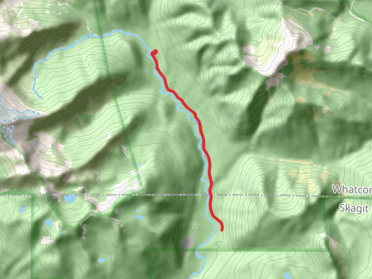 An image depicting the trail South Fork Nooksack Trail and its surrounding area.