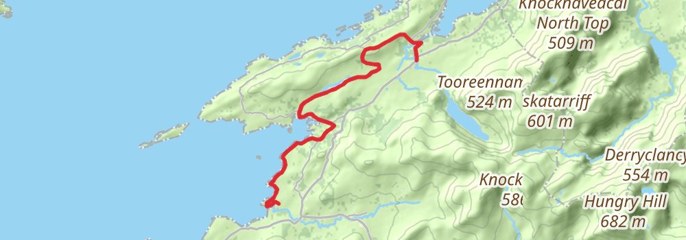 Beara Way 11-Day Moderate Tour (Hillwalk Tours) stage 7 Map