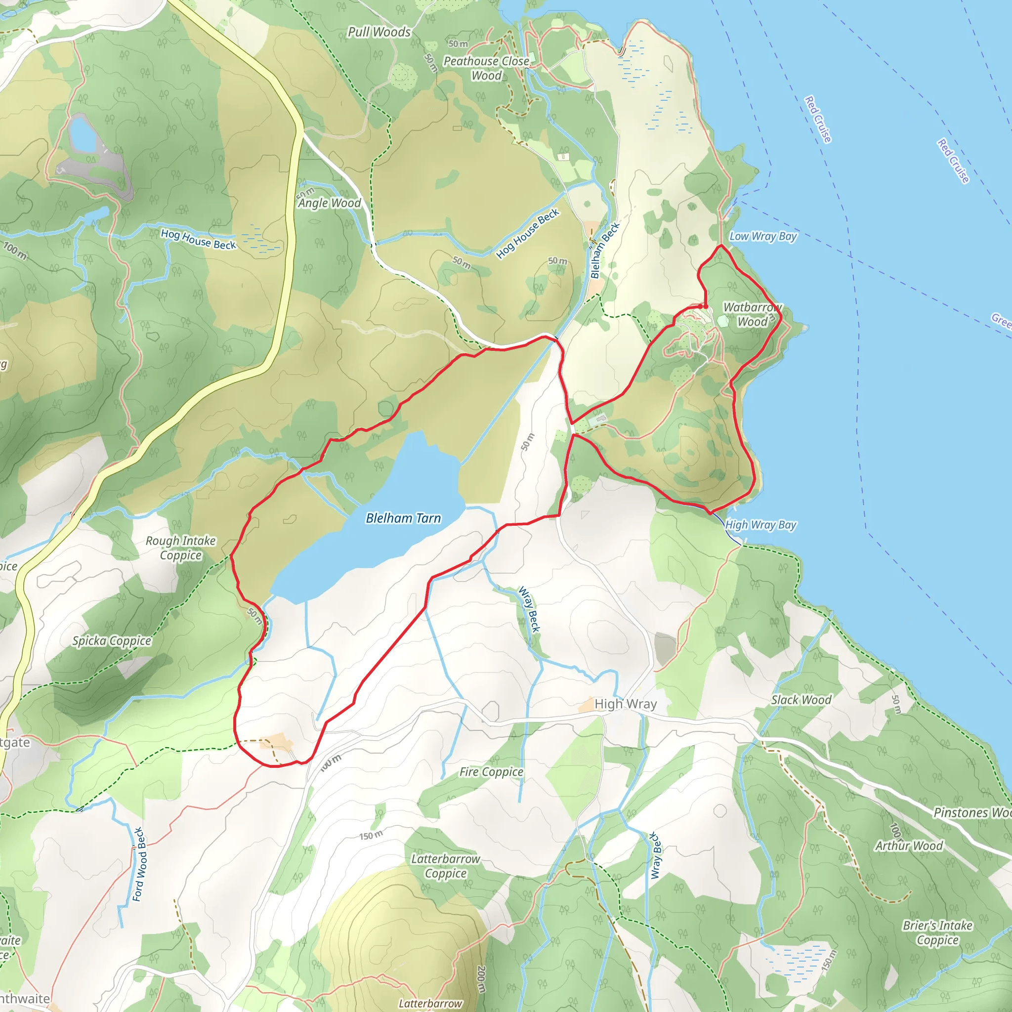 Wray Castle Loop mobile static map