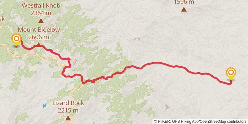 Sky Islands Traverse stage 24 Map