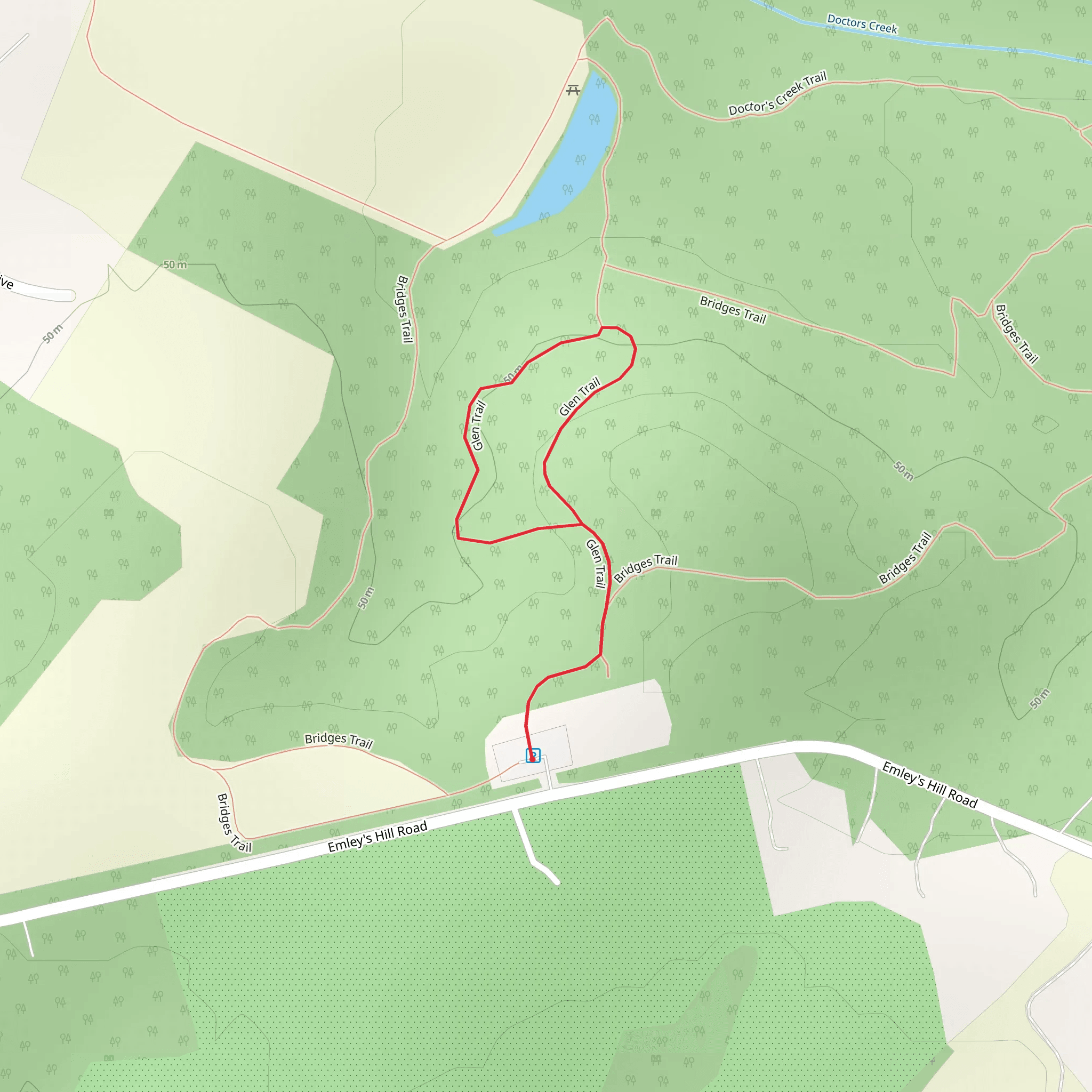 Glen Loop Trail mobile static map