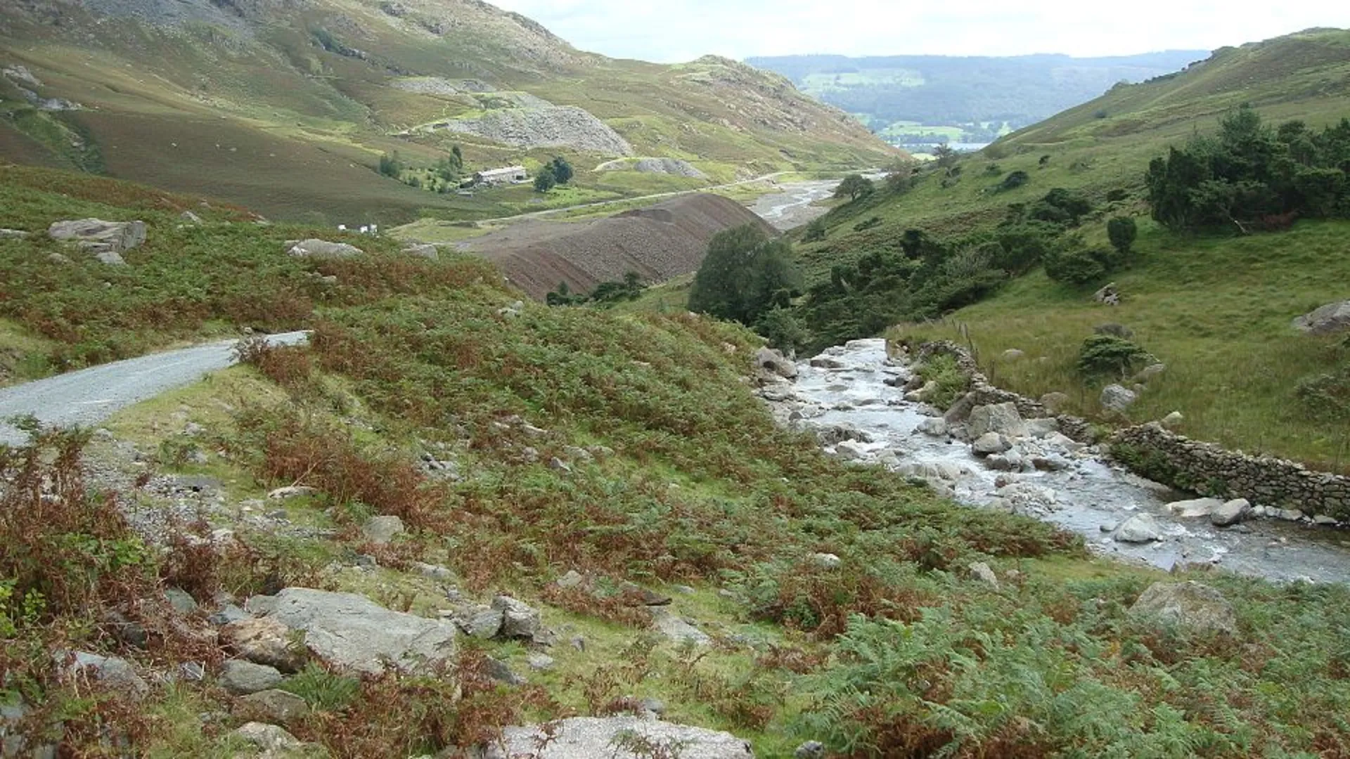 An image depicting the trail Buck Pike, Dow Crag, Old Man of Coniston, Brim Fell and Levers Water Loop and its surrounding area.