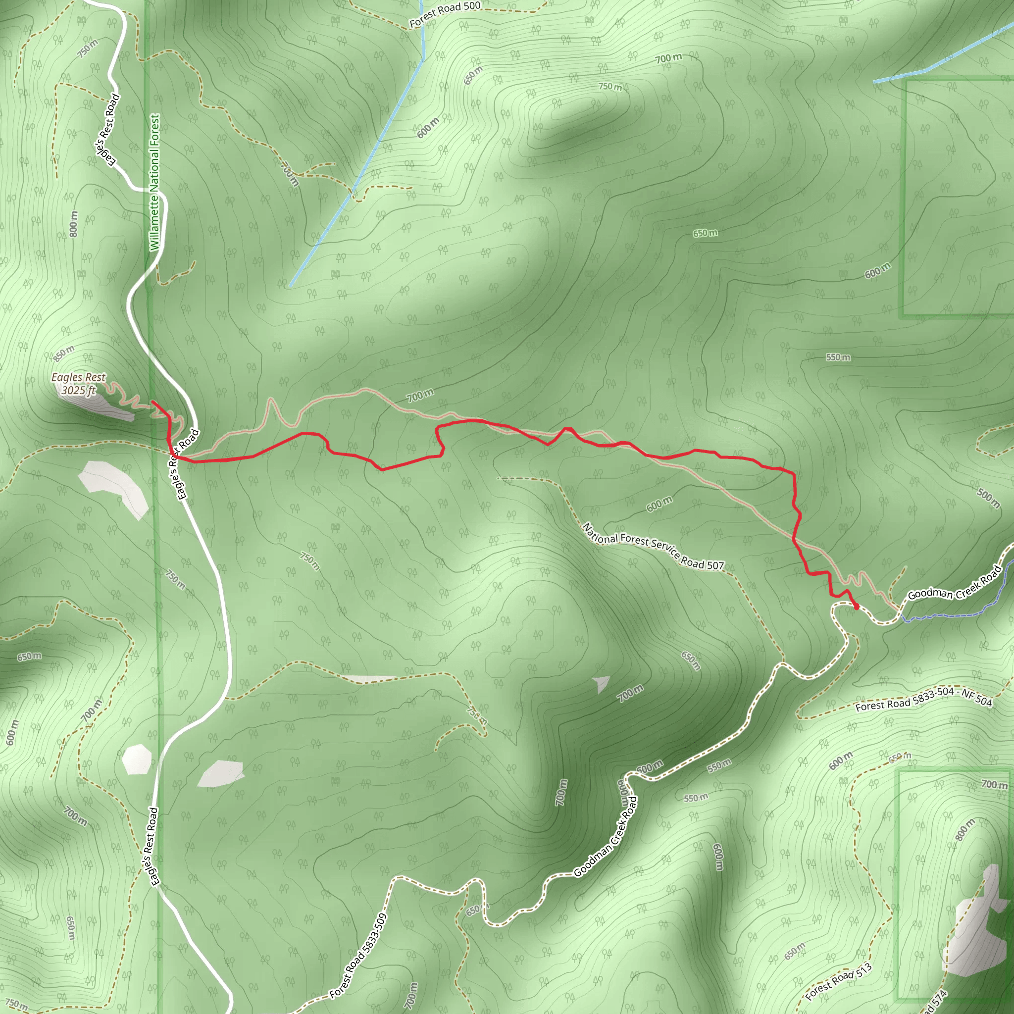 Eagles Rest Trail mobile static map