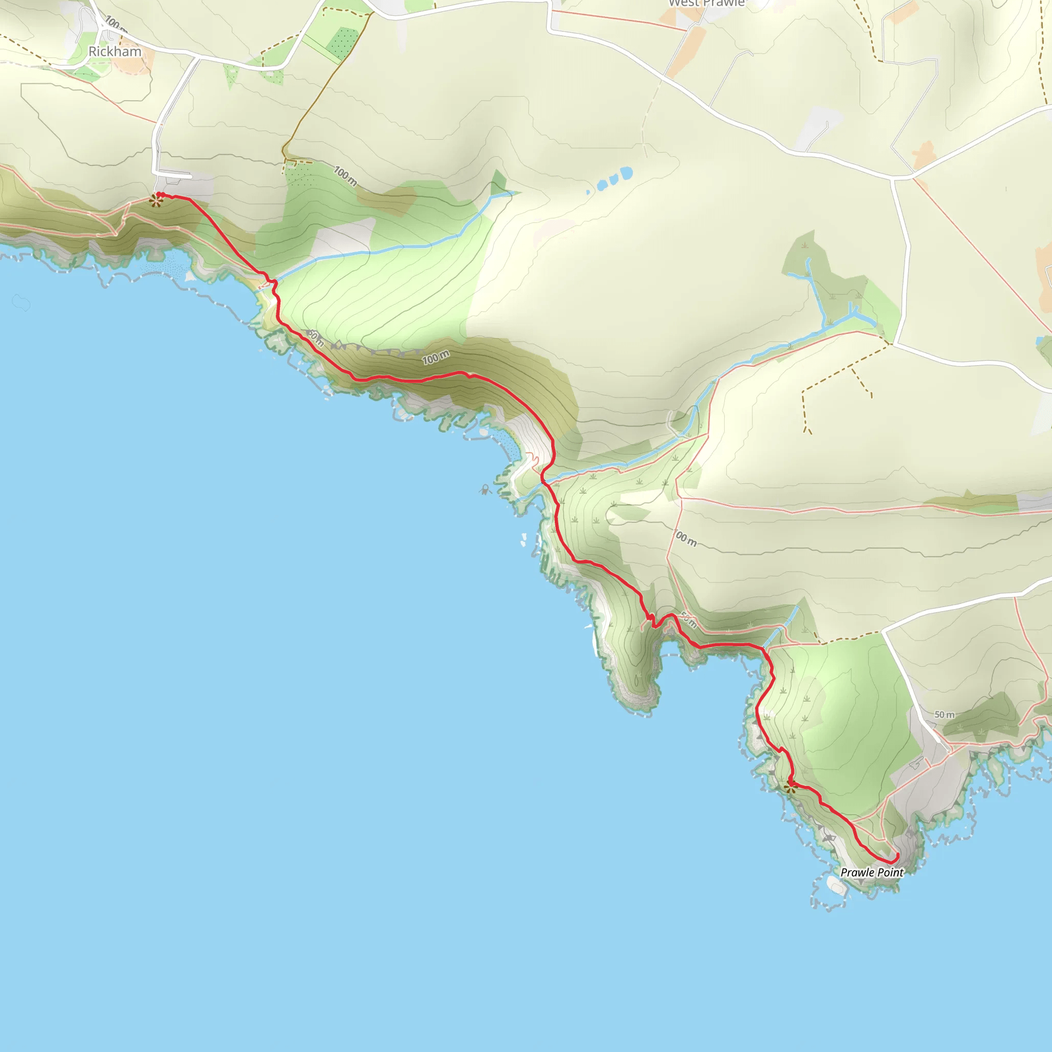 Prawle Point via SWCP mobile static map