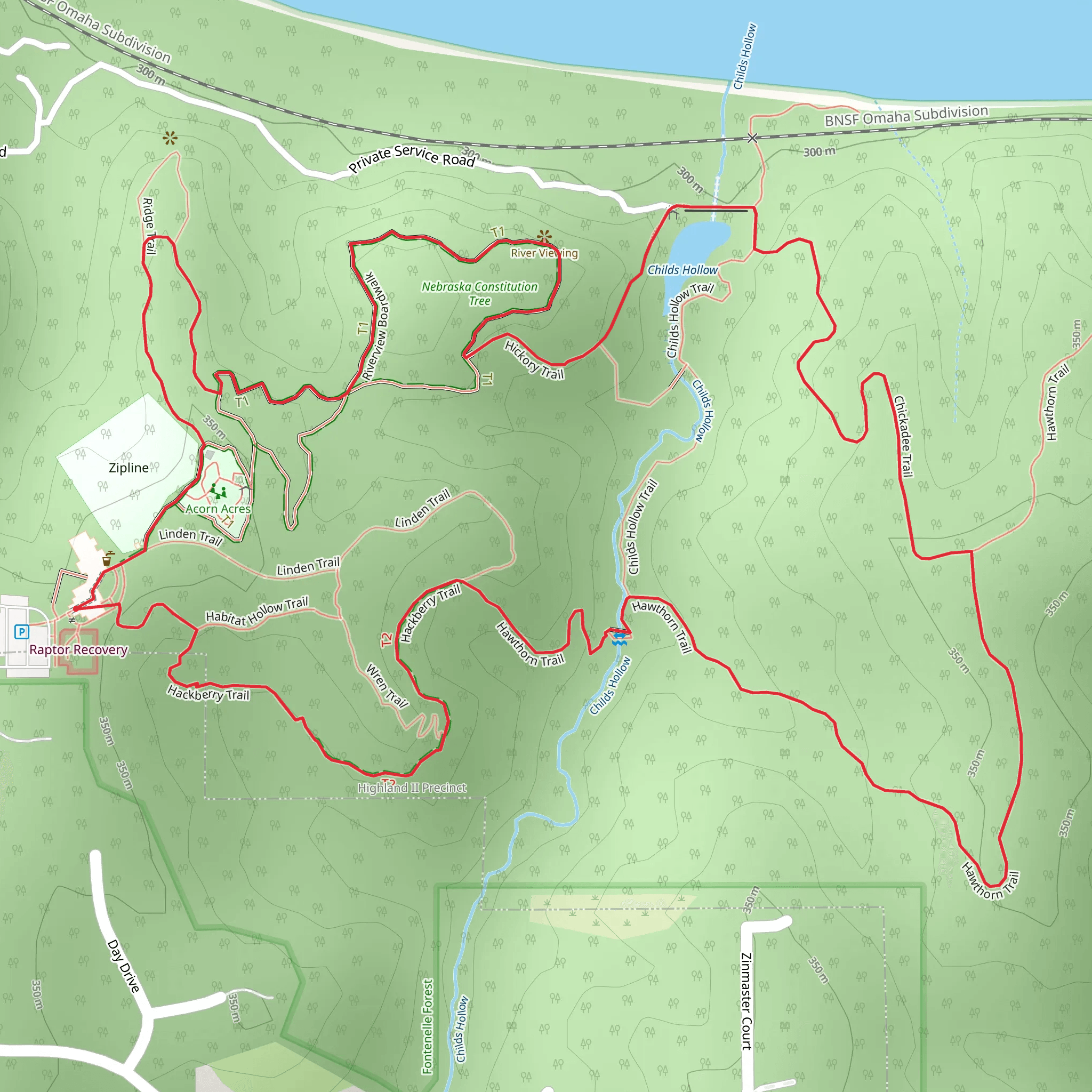 Hickory Trail and Hackberry Trail Loop mobile static map