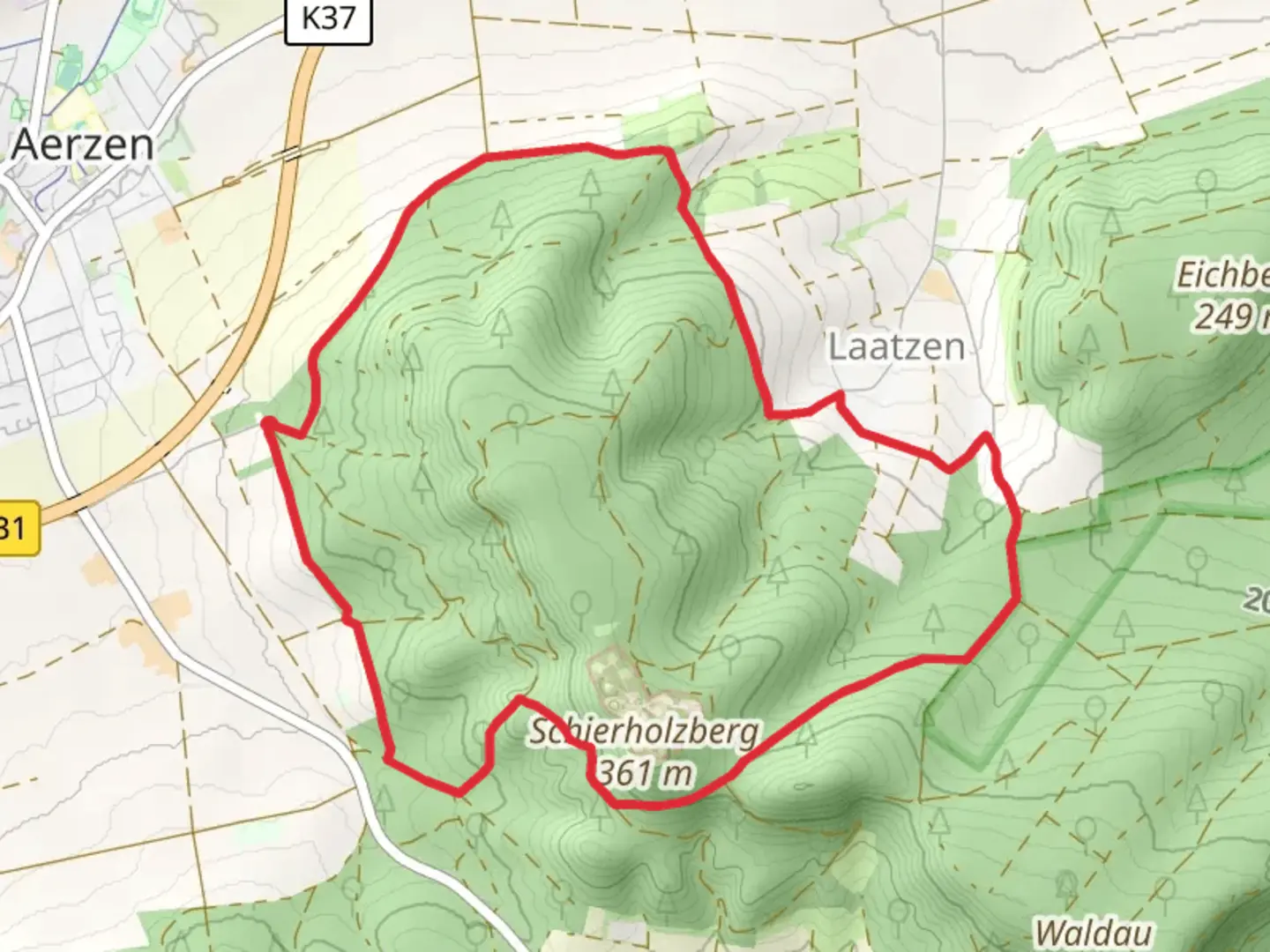 An image depicting the trail Der Zehner Loop and its surrounding area.