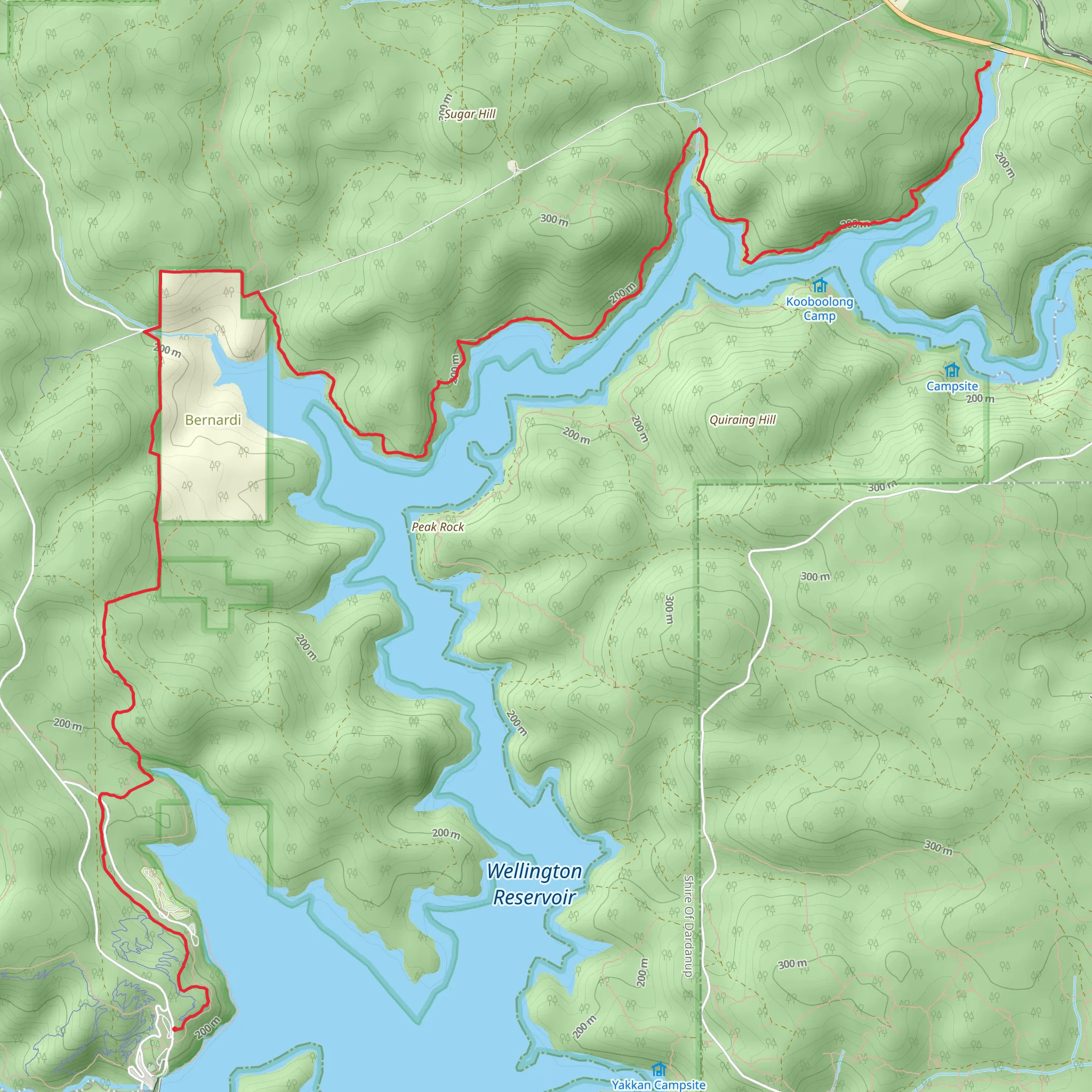 Wiilman Bilya Trail mobile static map