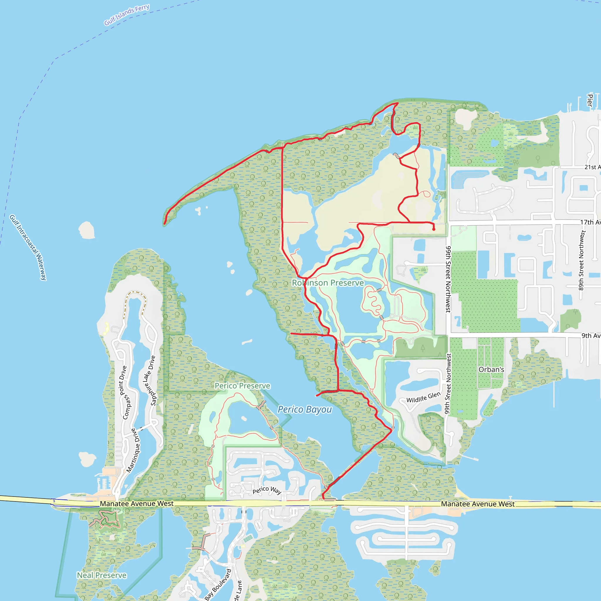 Osprey - Spoonbill Loop Trail mobile static map