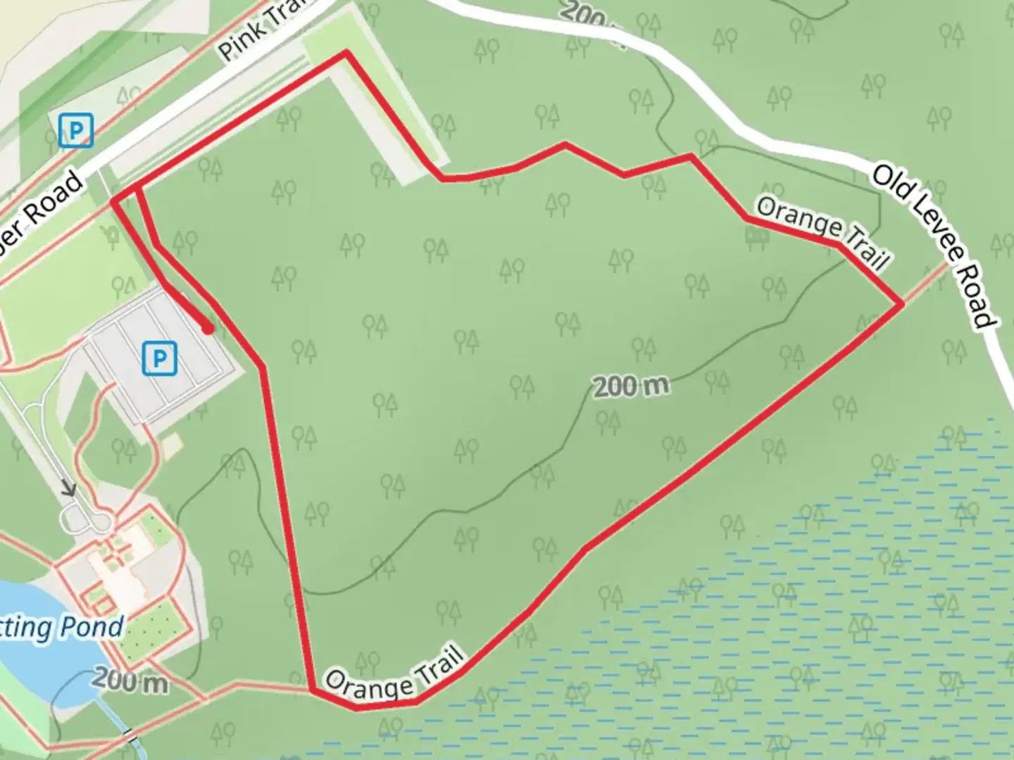 An image depicting the trail DRAFT Loop and its surrounding area.