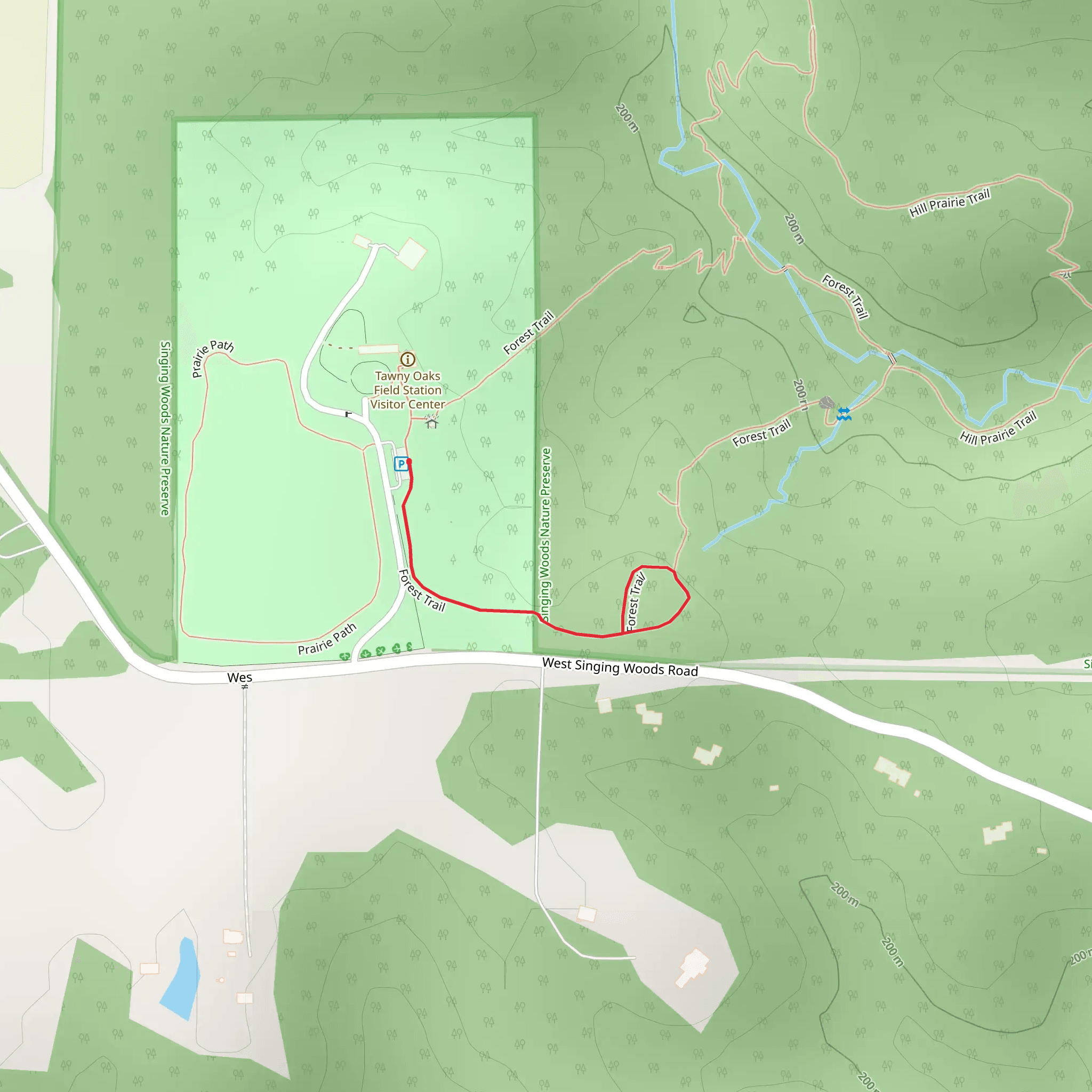 Forest Loop Trail mobile static map