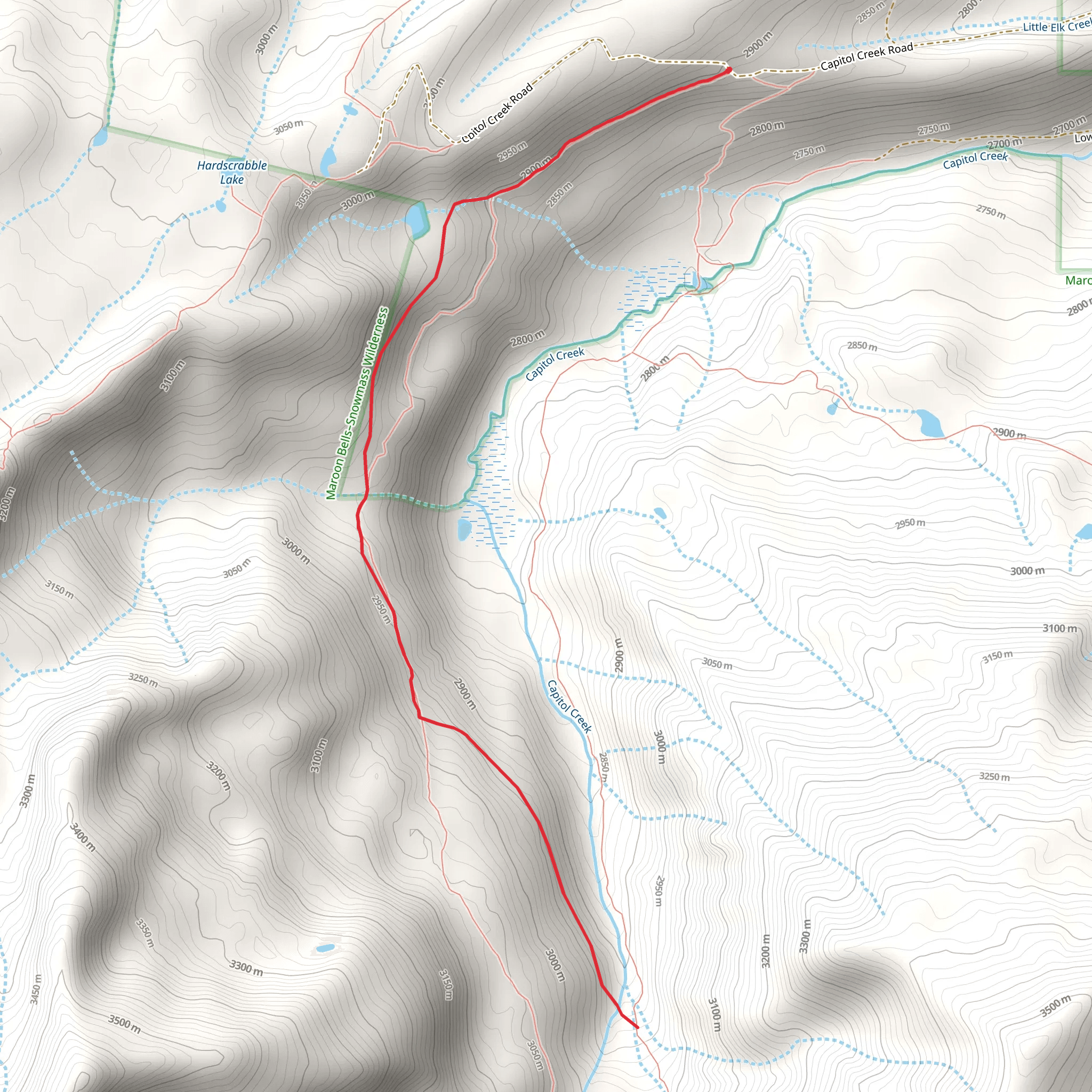 Capitol Ditch Trail mobile static map