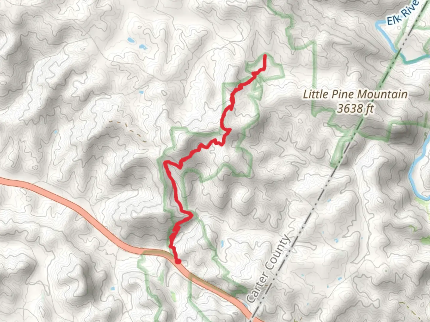 An image depicting the trail Bear Branch via Appalachian Trail and its surrounding area.