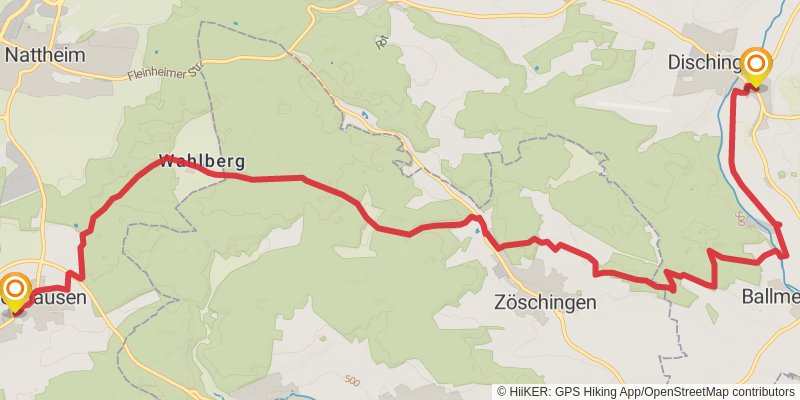 Schwäbische Alb Südrand - Weg HW 2 stage 3 Map