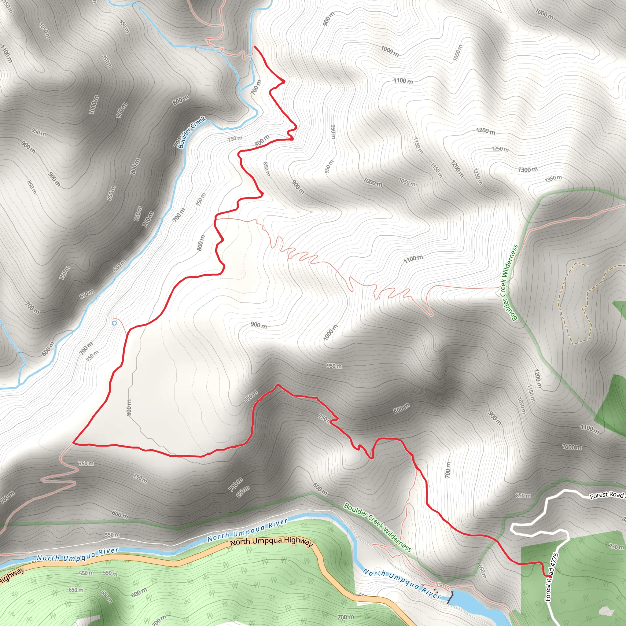 Boulder Creek mobile static map