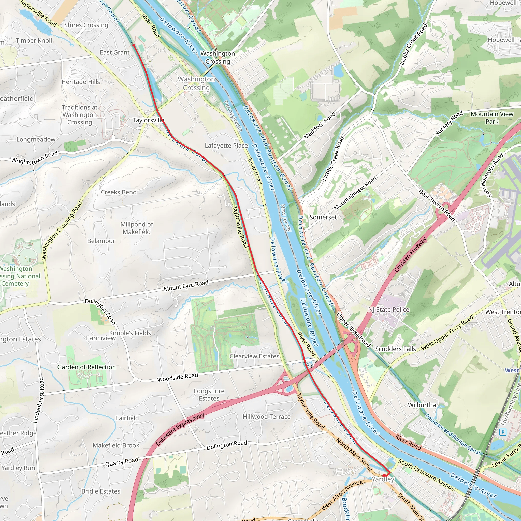 Saint Clair Pond Trail mobile static map