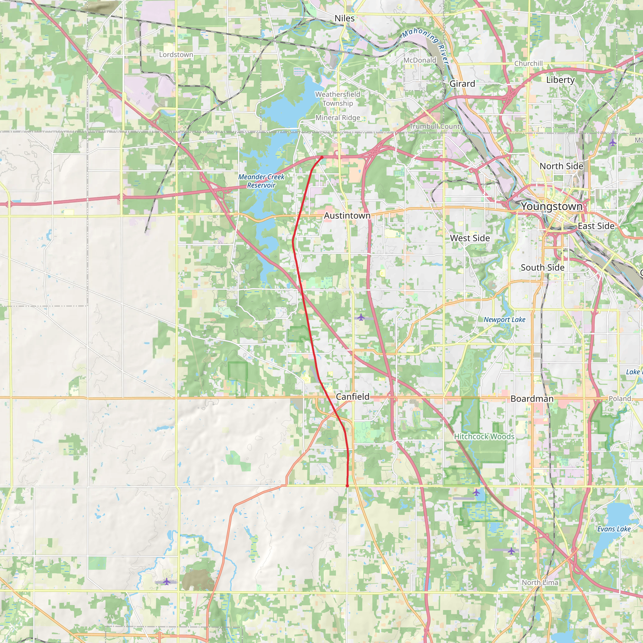 Mill Creek MetroParks Way mobile static map